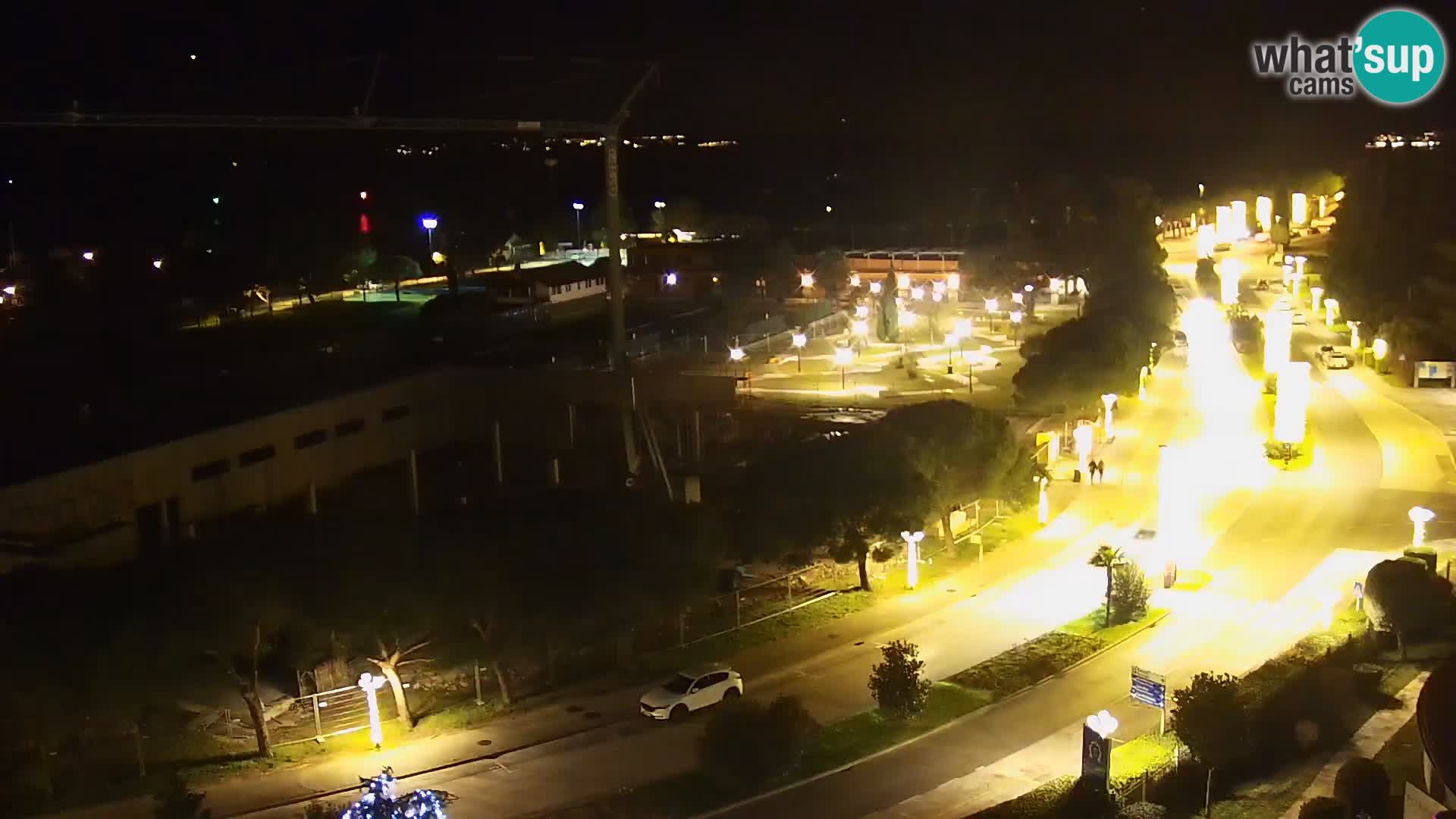 Portorož Webcam – Blick auf den Yachthafen und die Tennisplätze