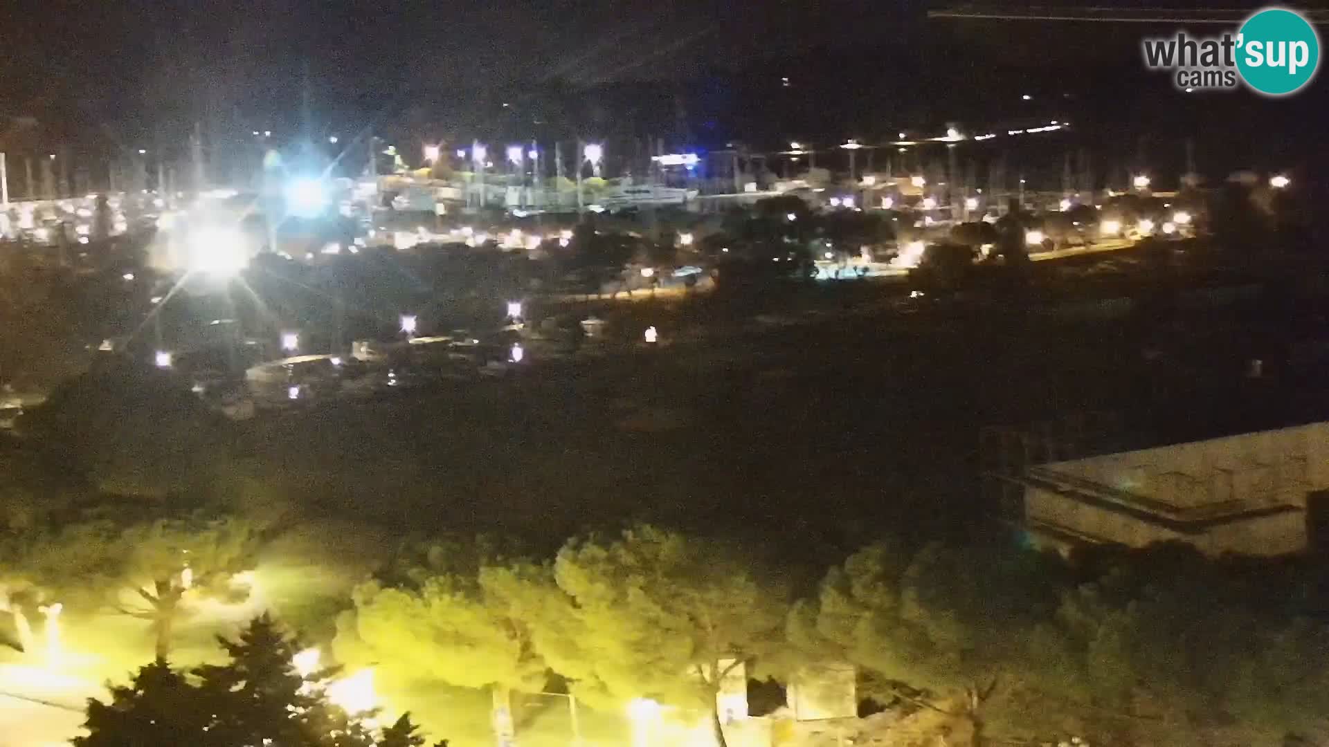 Portorož Webcam – Blick auf den Yachthafen und die Tennisplätze