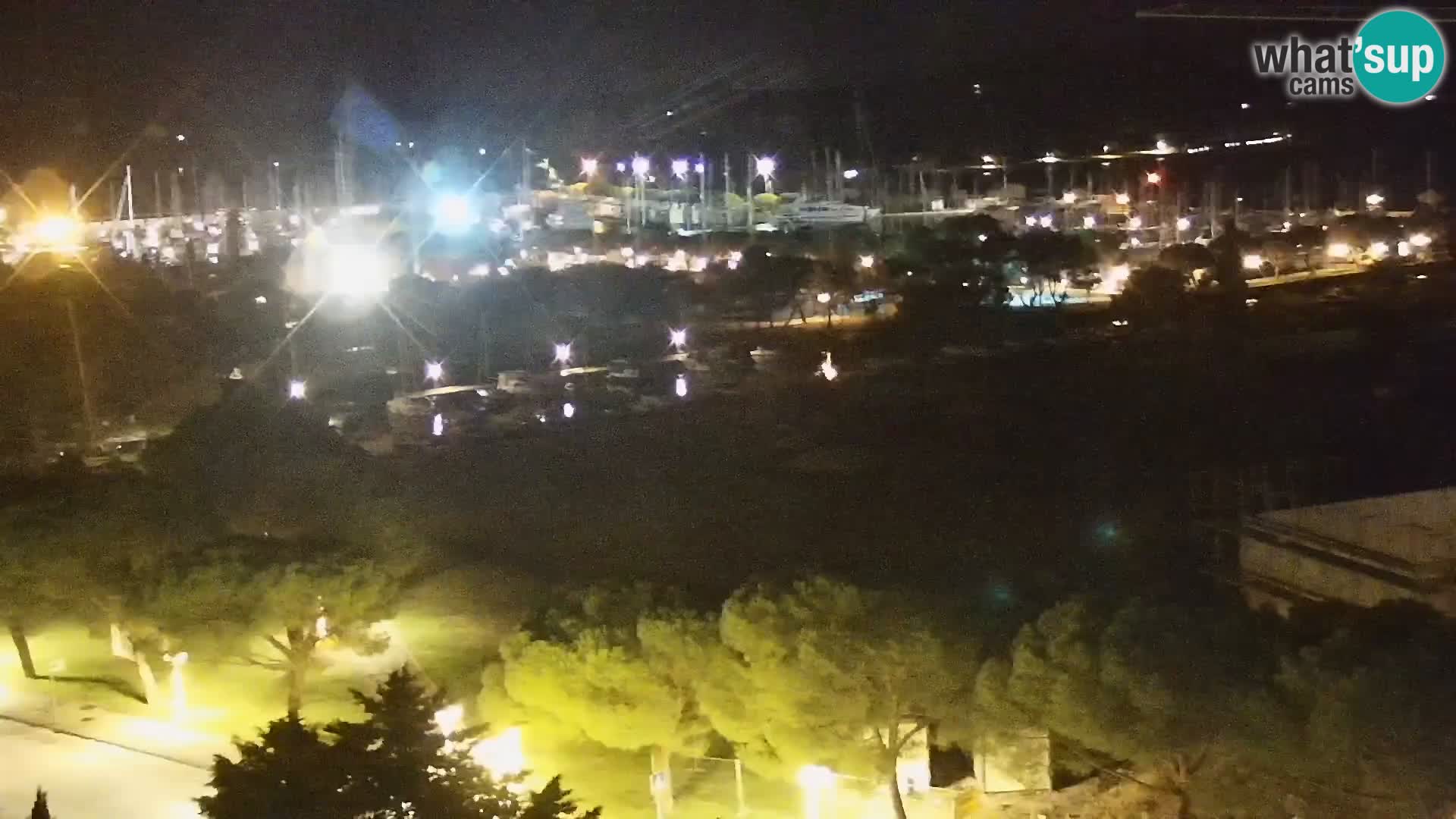 Portorož Webcam – Blick auf den Yachthafen und die Tennisplätze