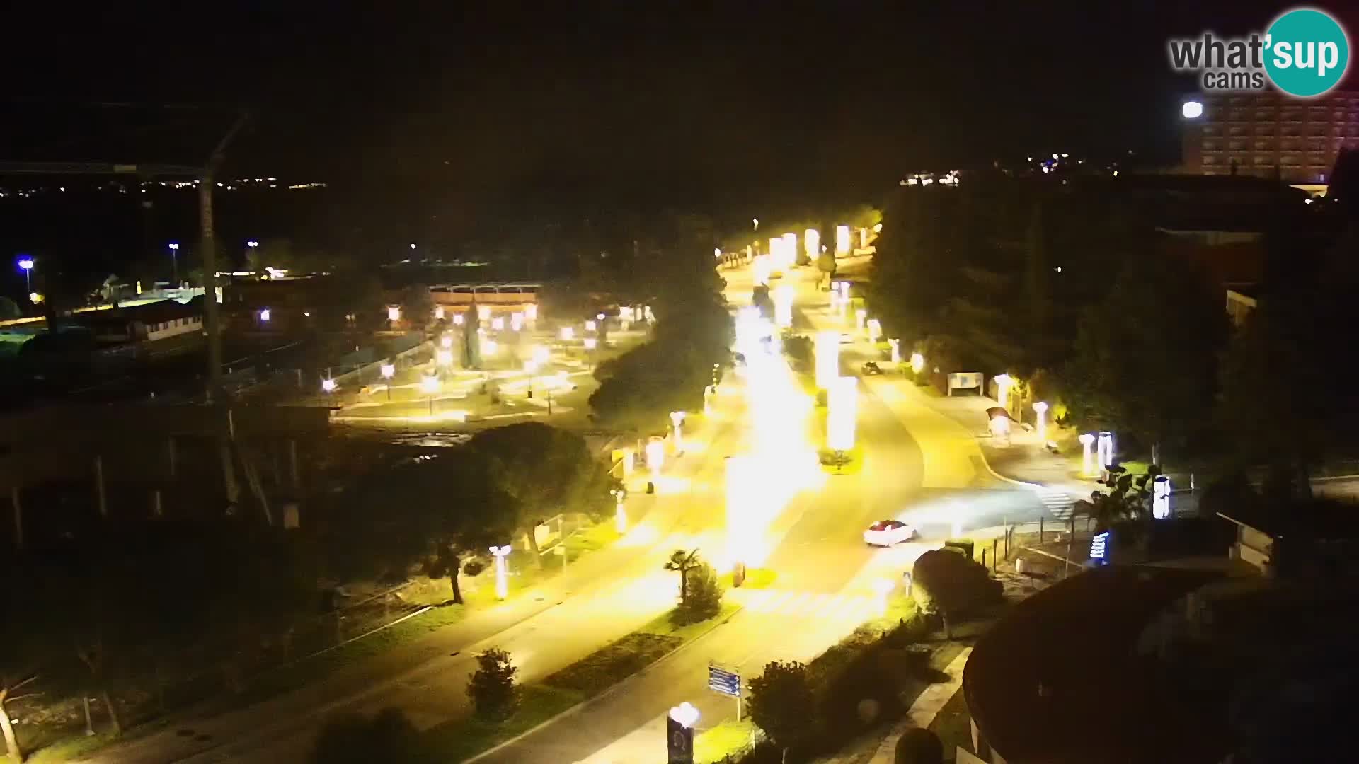 Portorož Live Webcam – vue sur la marina et les courts de tennis