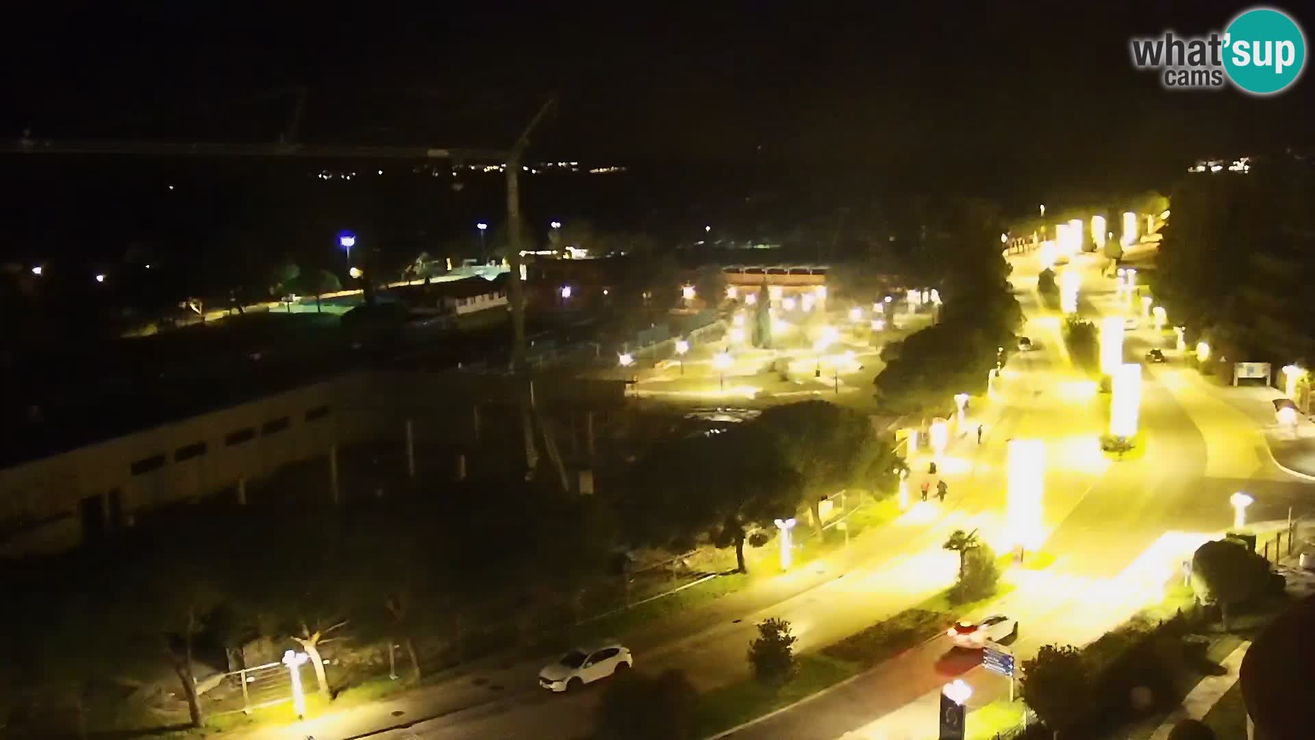 Portorož camera en vivo – vista del puerto deportivo y las canchas de tenis