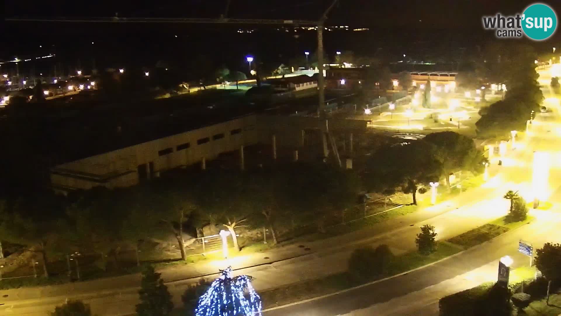 Portorož Webcam – Blick auf den Yachthafen und die Tennisplätze