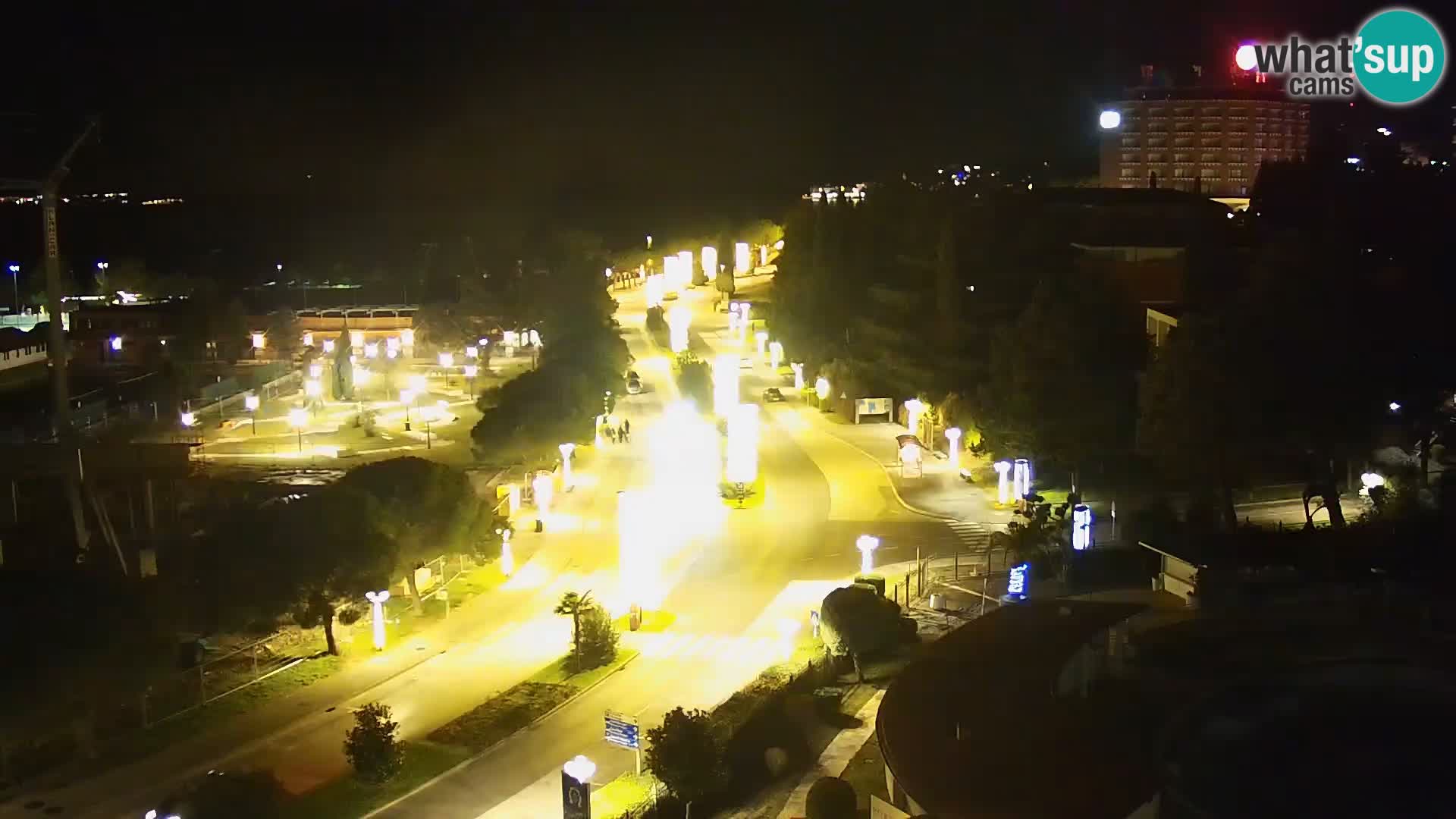 Portorož Live Webcam – vue sur la marina et les courts de tennis