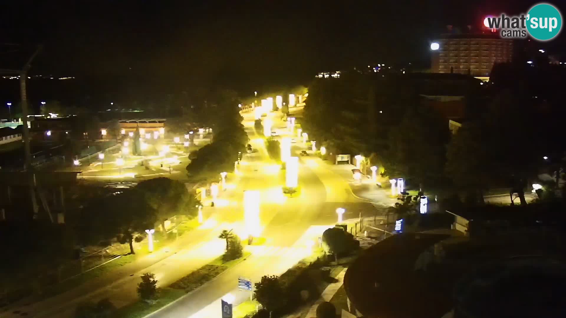 Portorož Live Webcam – vue sur la marina et les courts de tennis