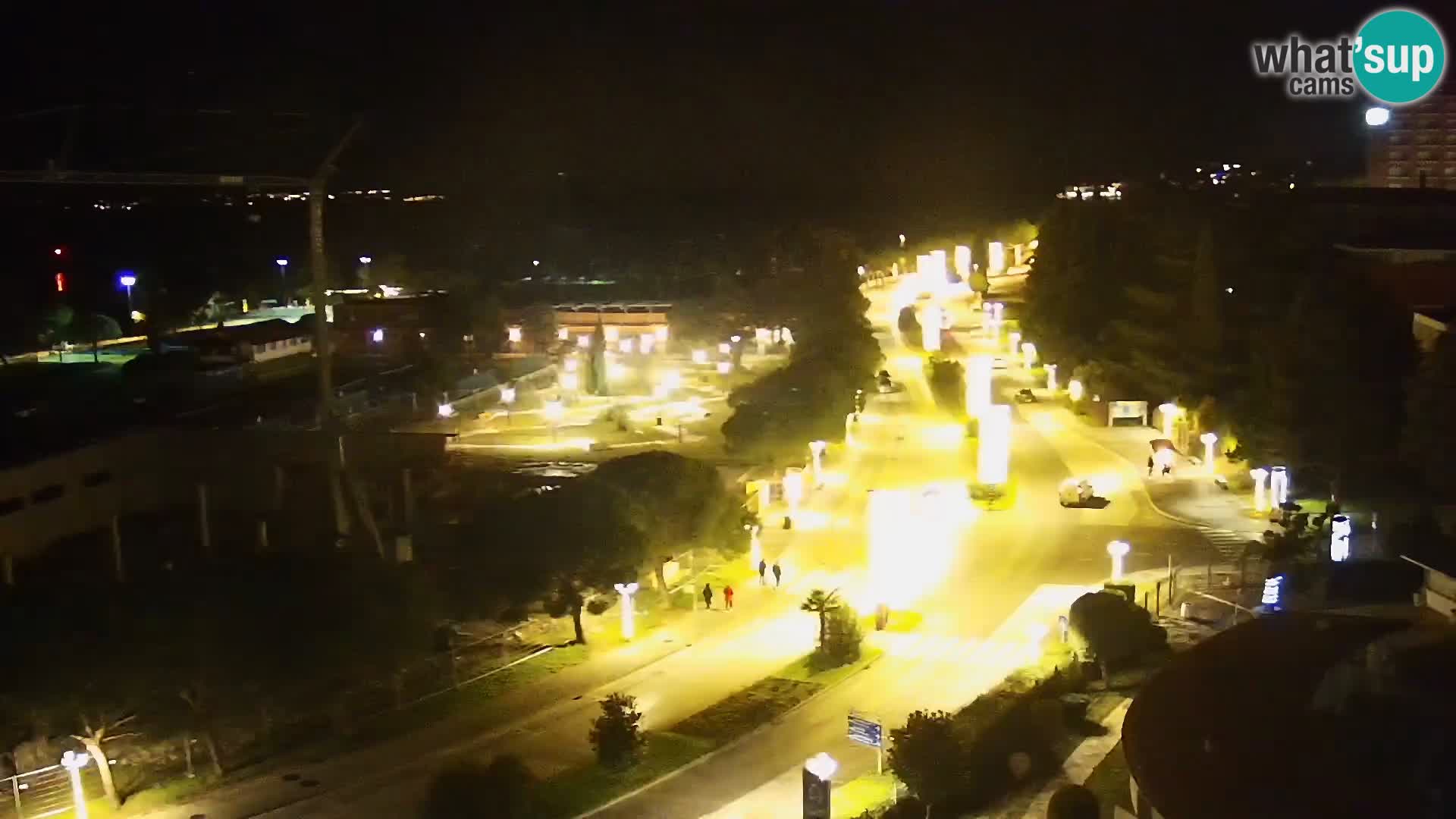 Portorož Live Webcam – vue sur la marina et les courts de tennis