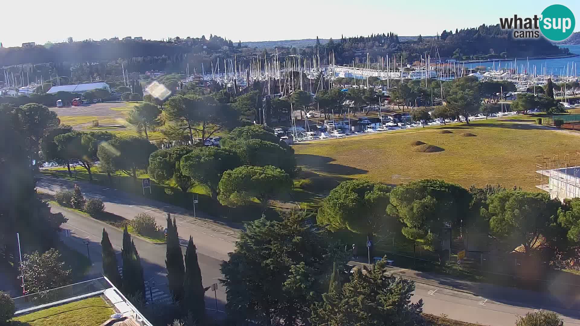 Portorož Live Webcam – view of the marina and tennis courts