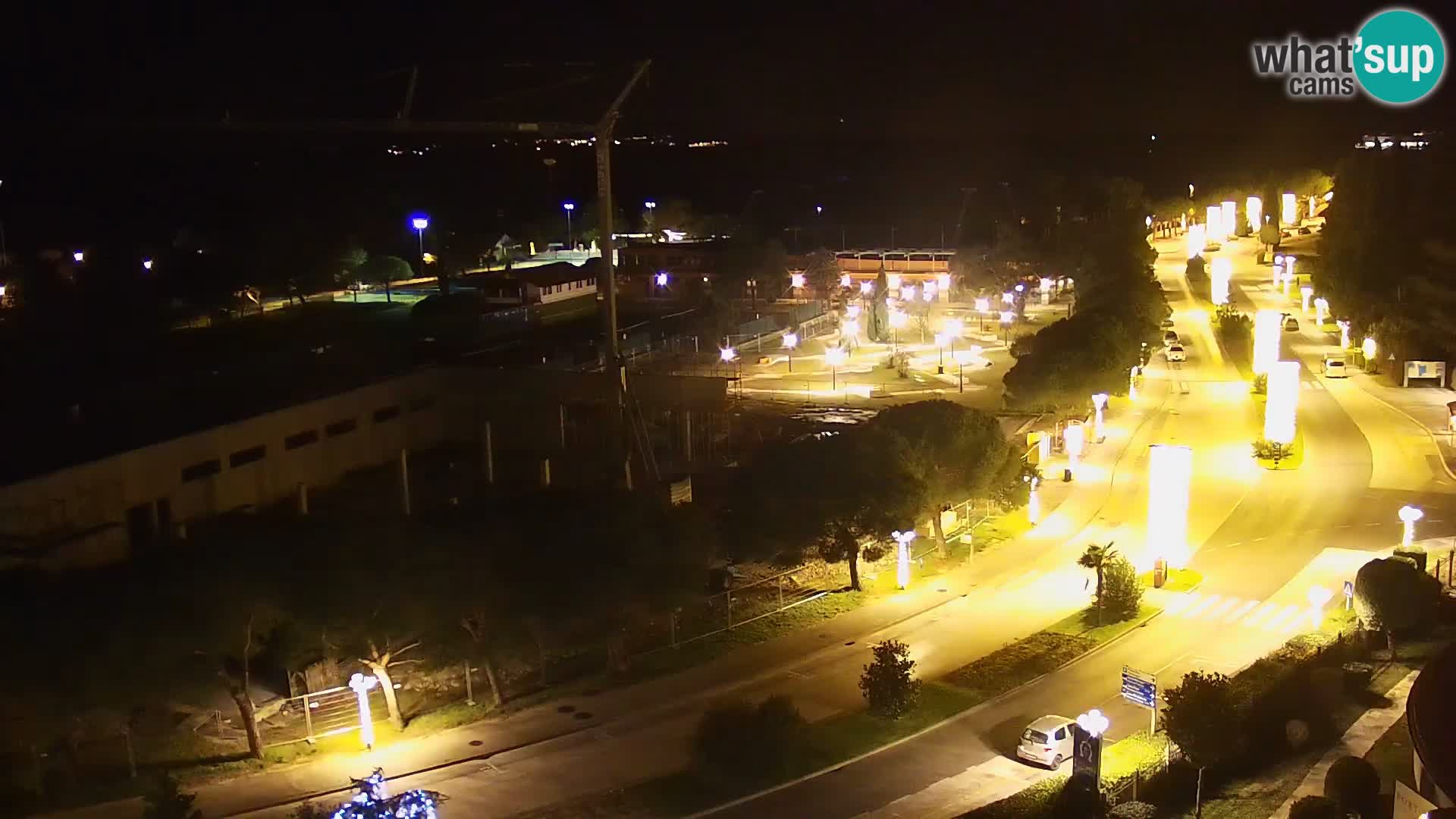 Portorož Webcam – Blick auf den Yachthafen und die Tennisplätze