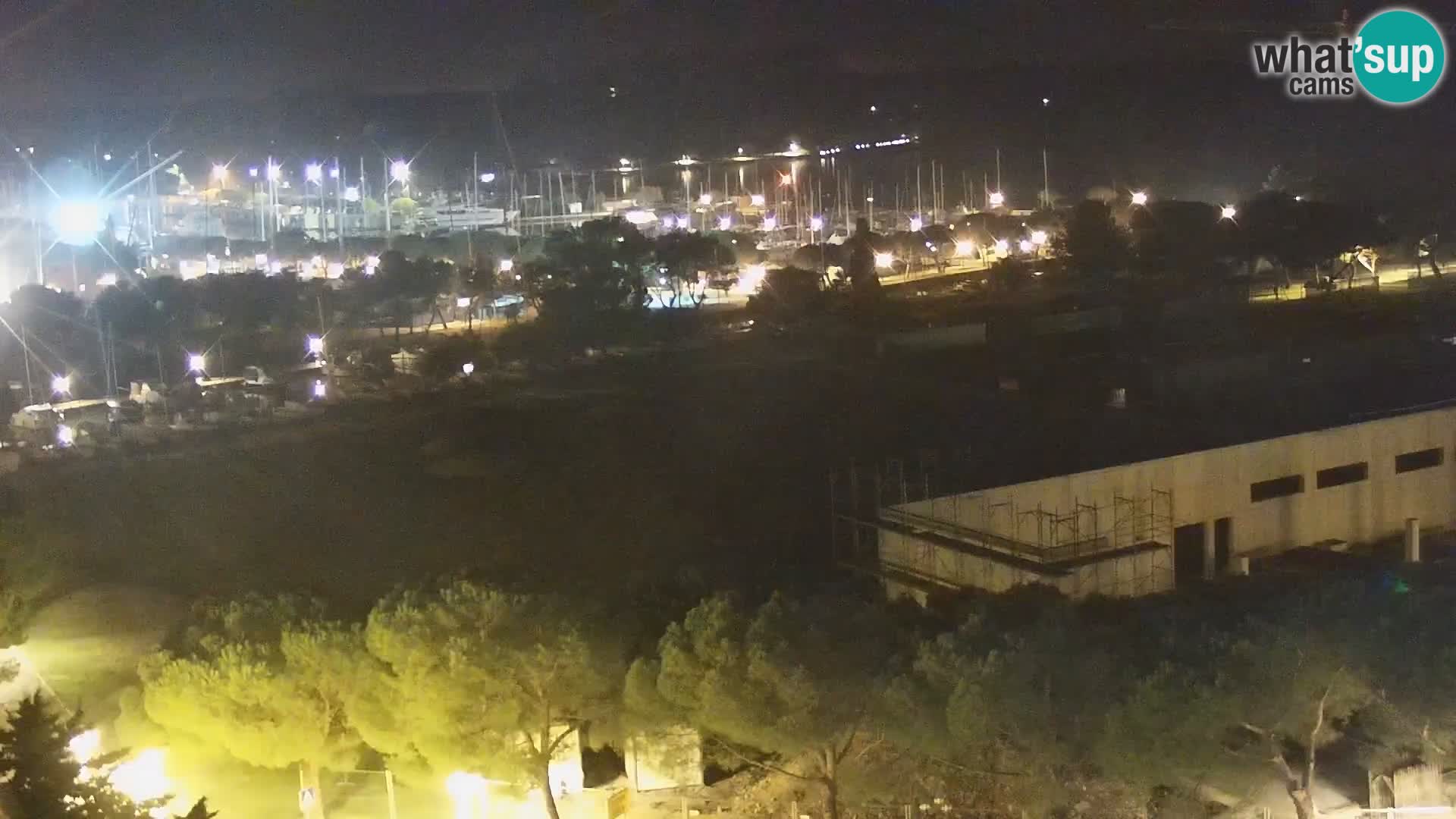 Portorož Live Webcam – vue sur la marina et les courts de tennis