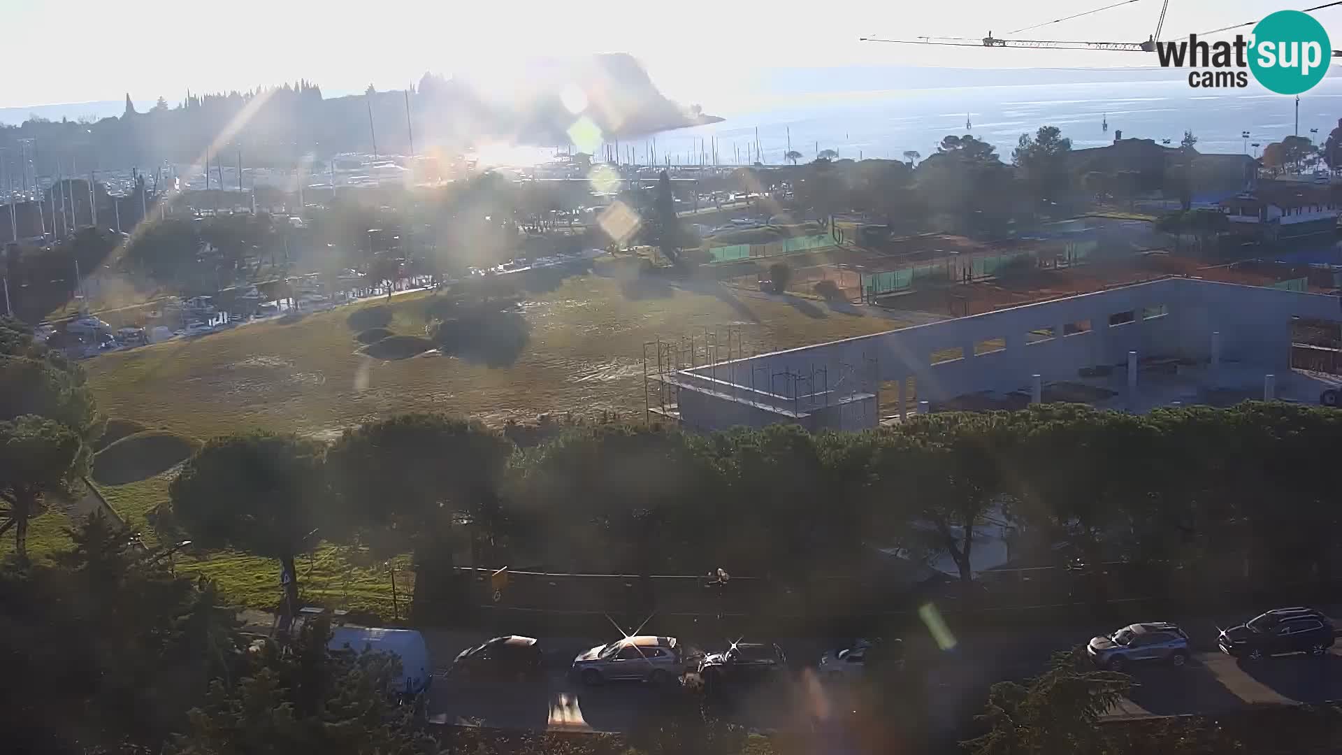 Portorose Live Webcam – vista sulla marina e i campi da tennis