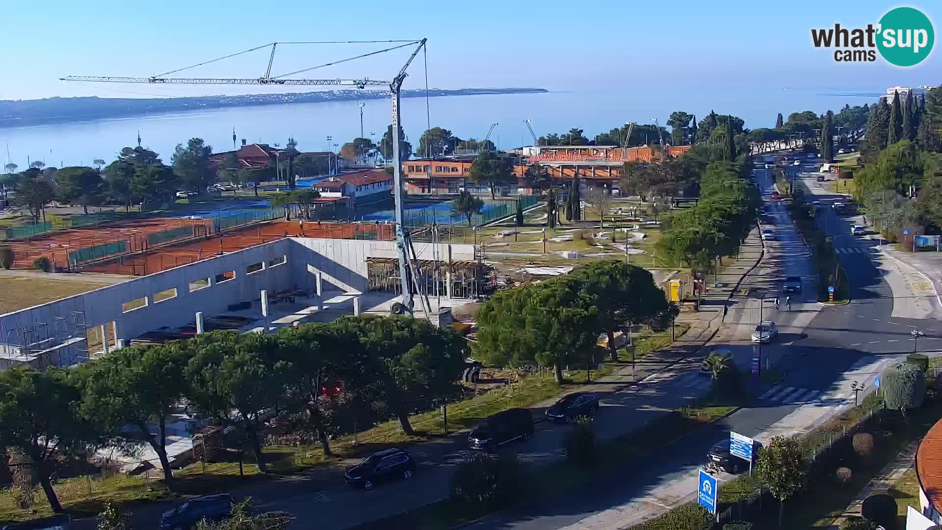 Portorose Live Webcam – vista sulla marina e i campi da tennis