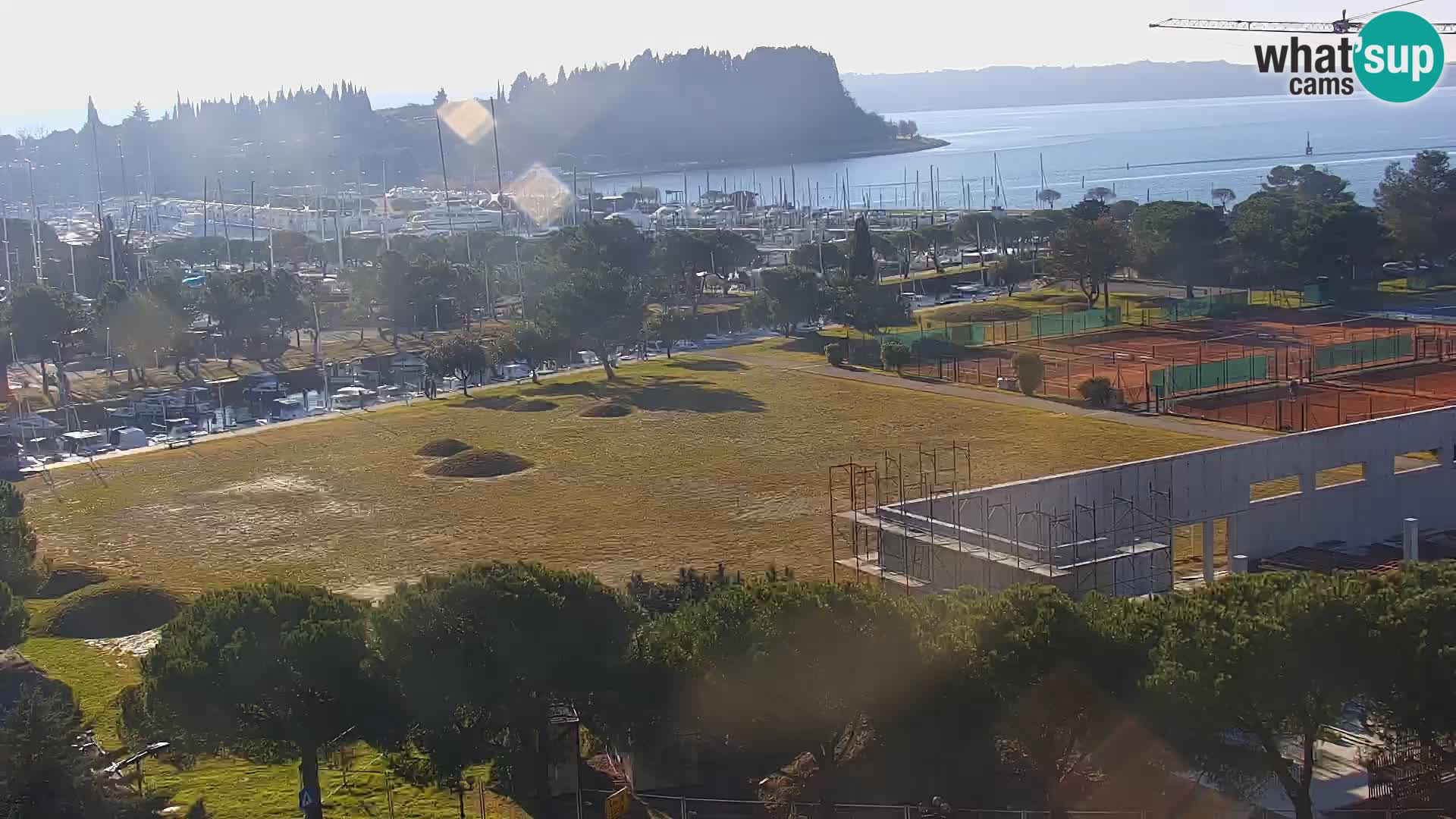 Portorose Live Webcam – vista sulla marina e i campi da tennis