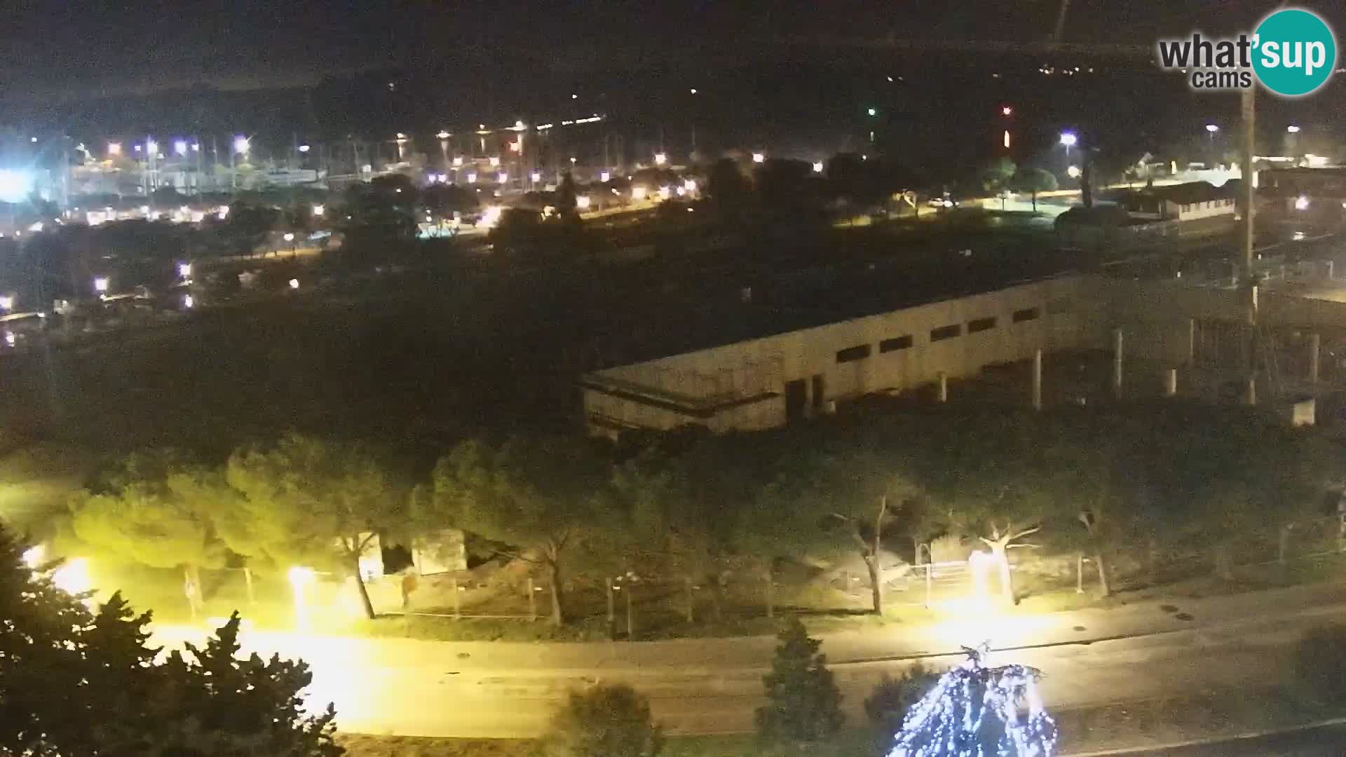 Portorož Live Webcam – vue sur la marina et les courts de tennis