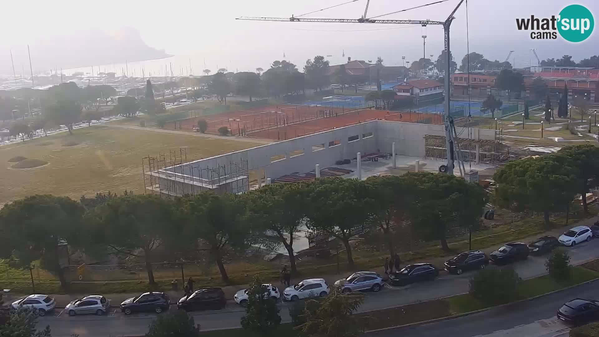 Portorož Live Webcam – view of the marina and tennis courts