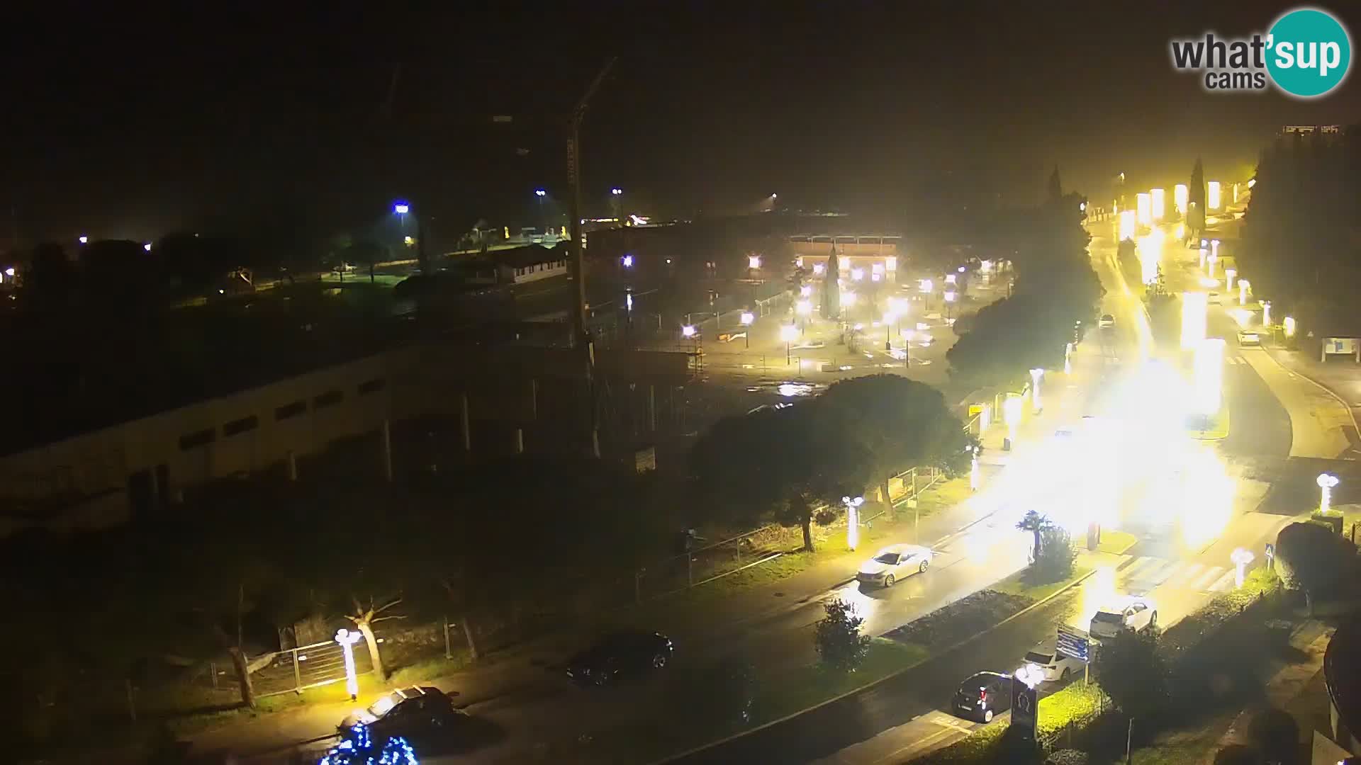 Portorož Live Webcam – vue sur la marina et les courts de tennis