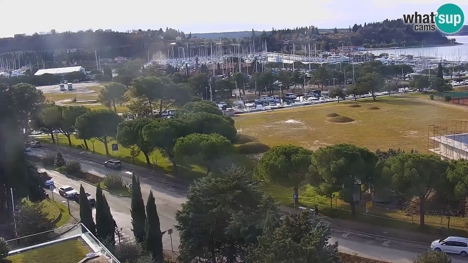 Portorož Live Webcam – view of the marina and tennis courts