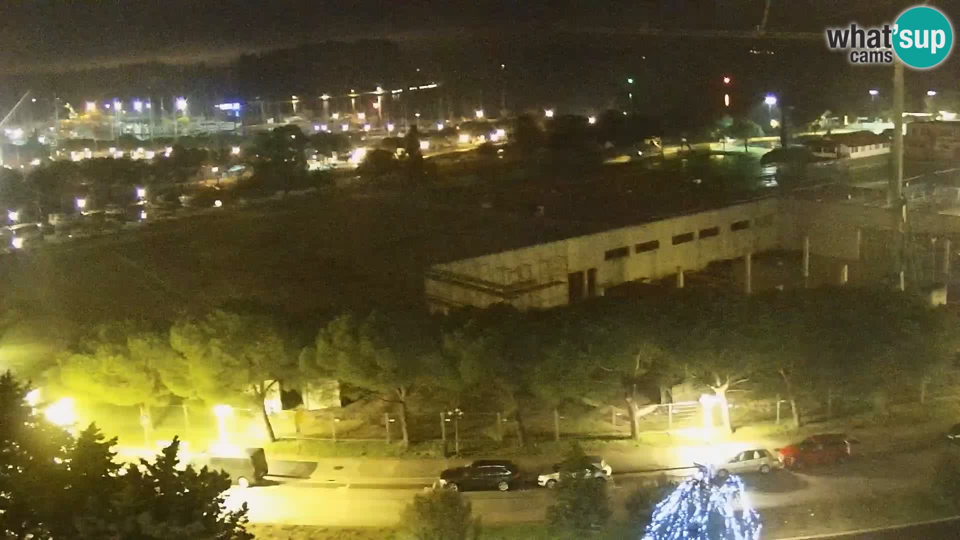 Portorož Webcam – Blick auf den Yachthafen und die Tennisplätze