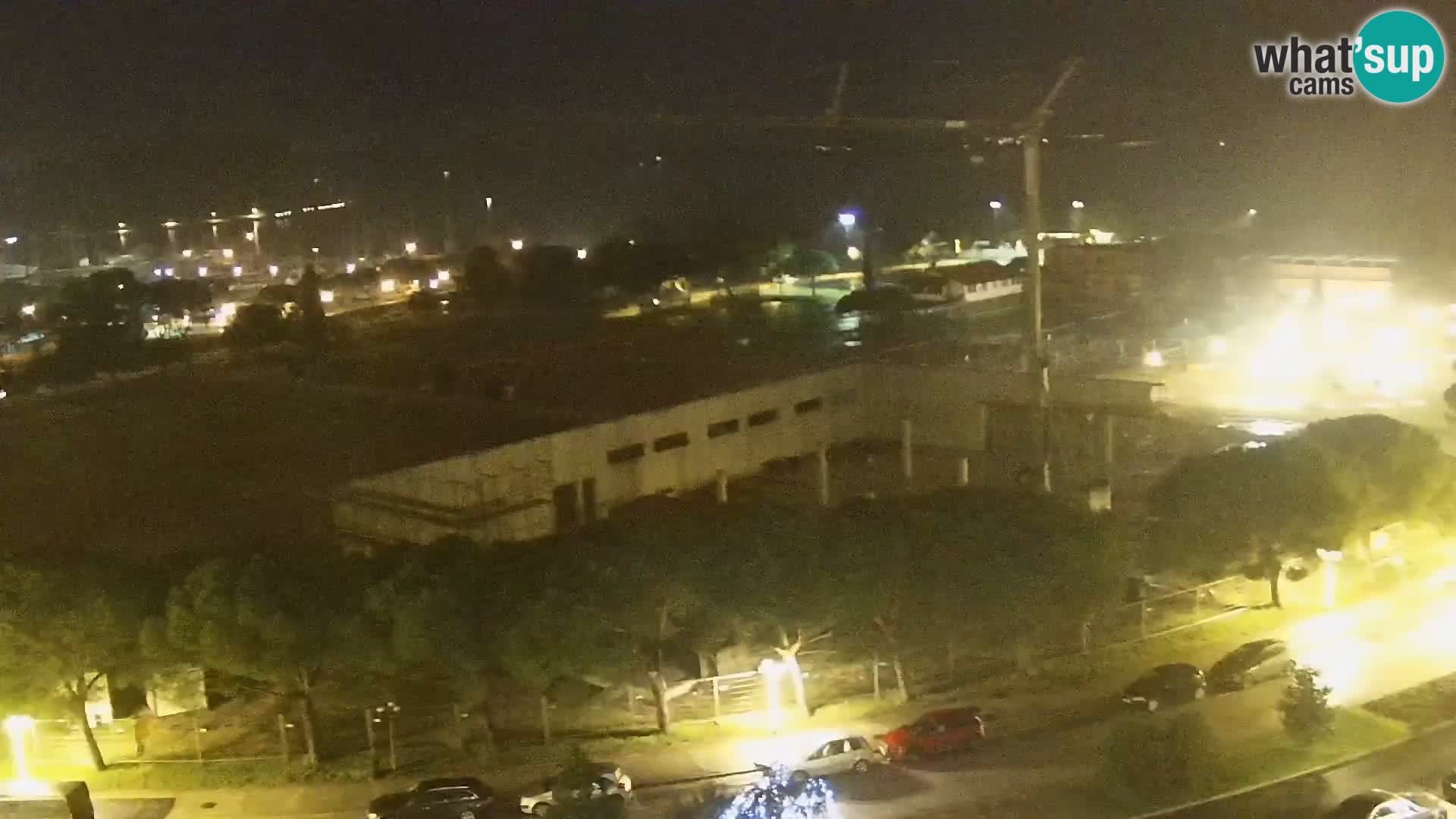 Portorož Live Webcam – vue sur la marina et les courts de tennis