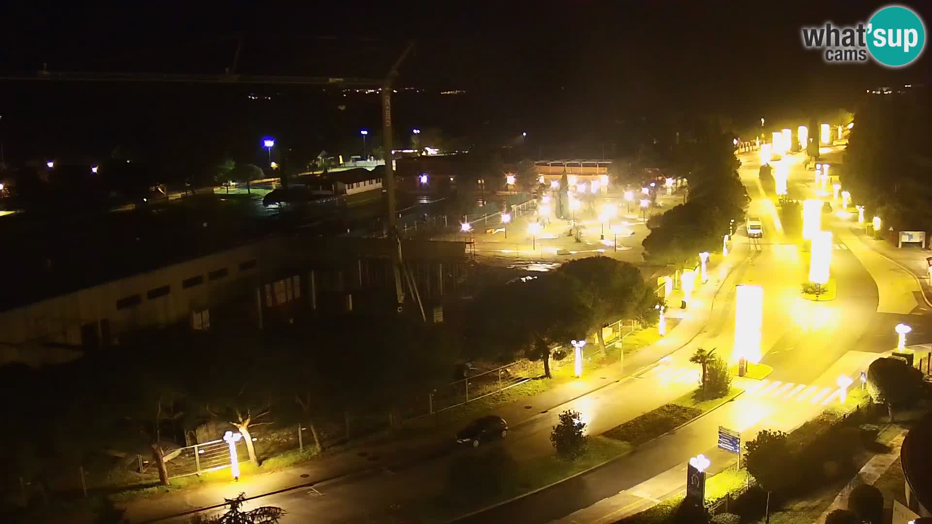 Portorož camera en vivo – vista del puerto deportivo y las canchas de tenis