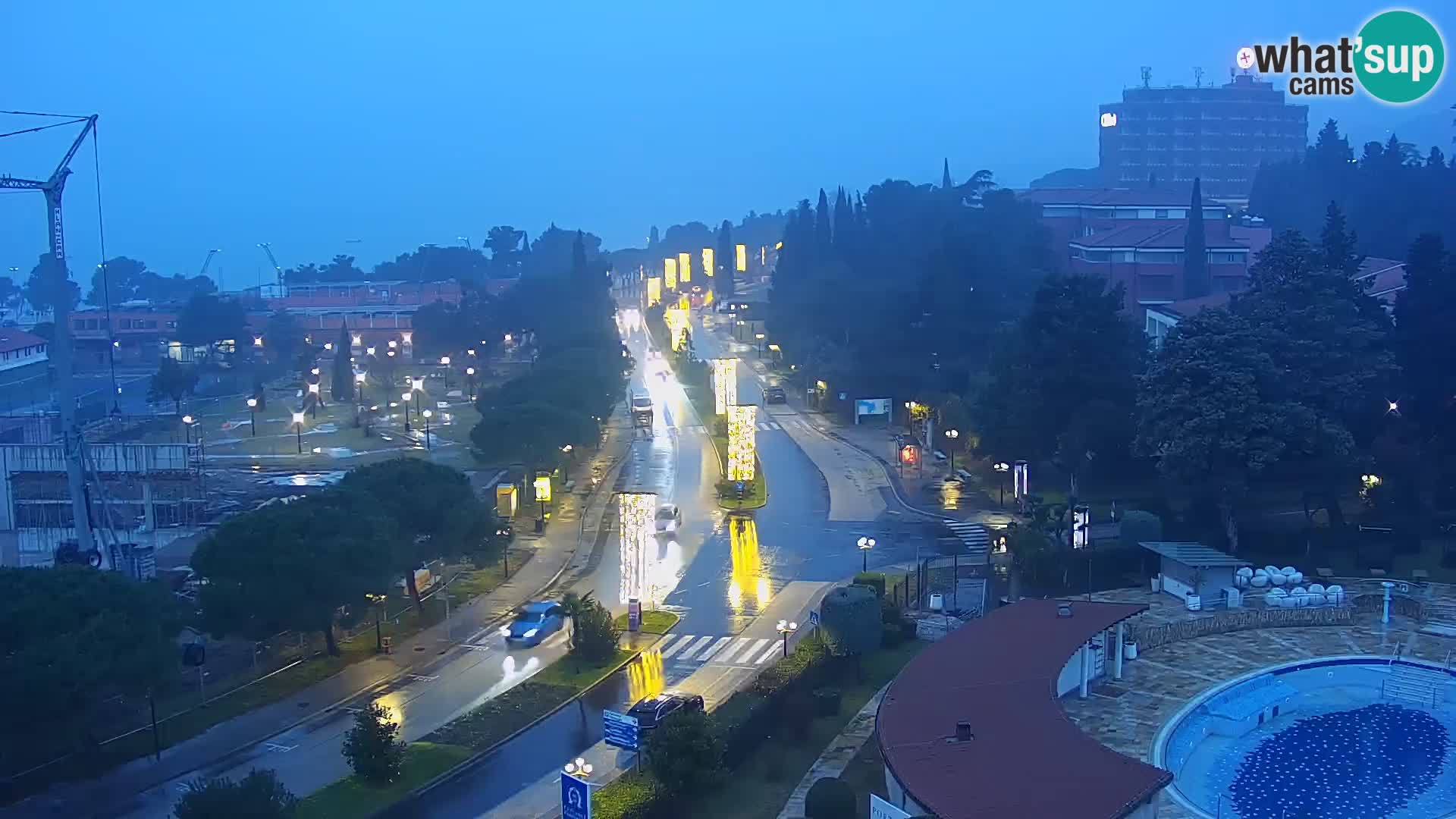 Portorož Live Webcam – vue sur la marina et les courts de tennis