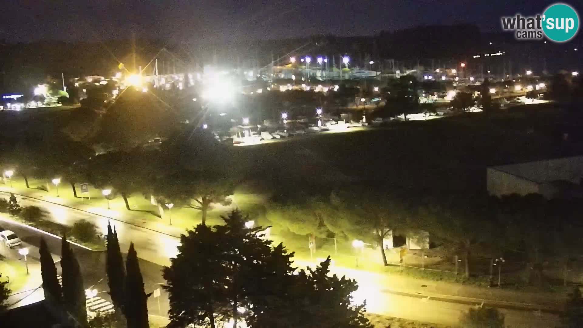 Portorož Live Webcam – vue sur la marina et les courts de tennis