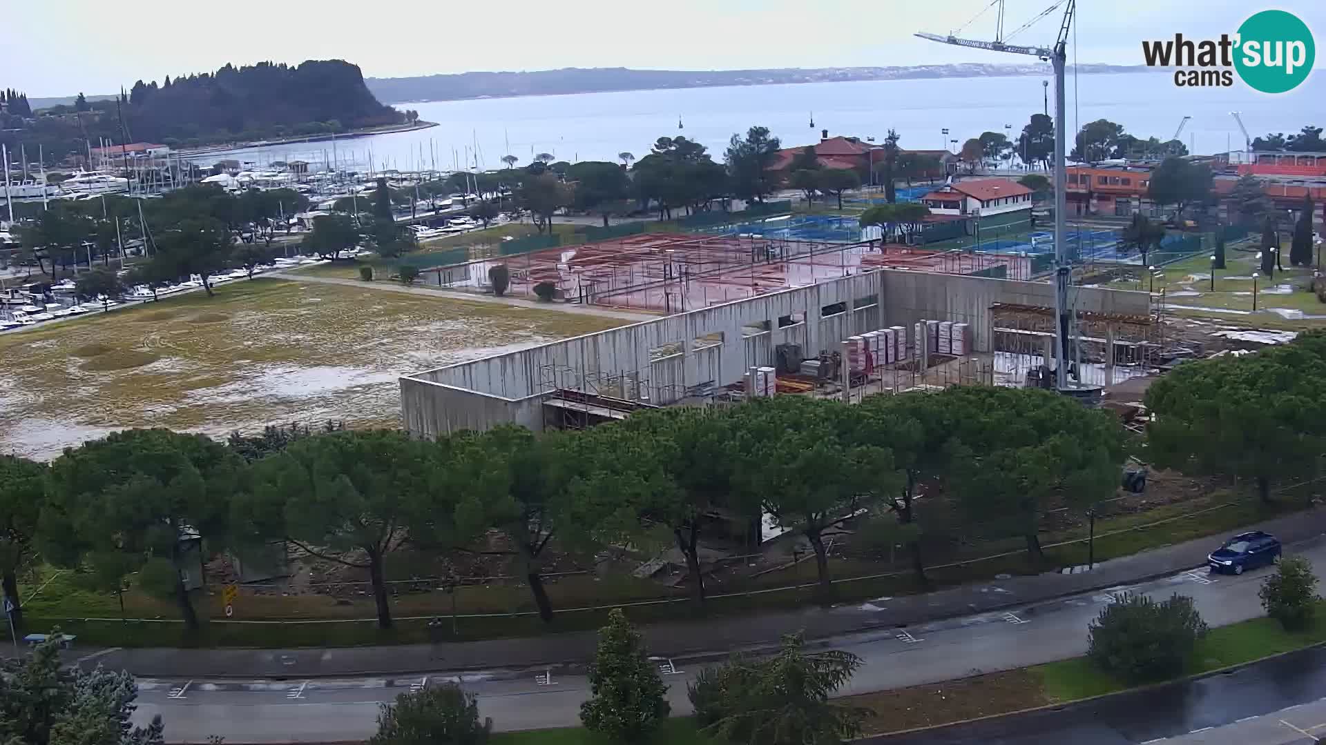 Portorose Live Webcam – vista sulla marina e i campi da tennis