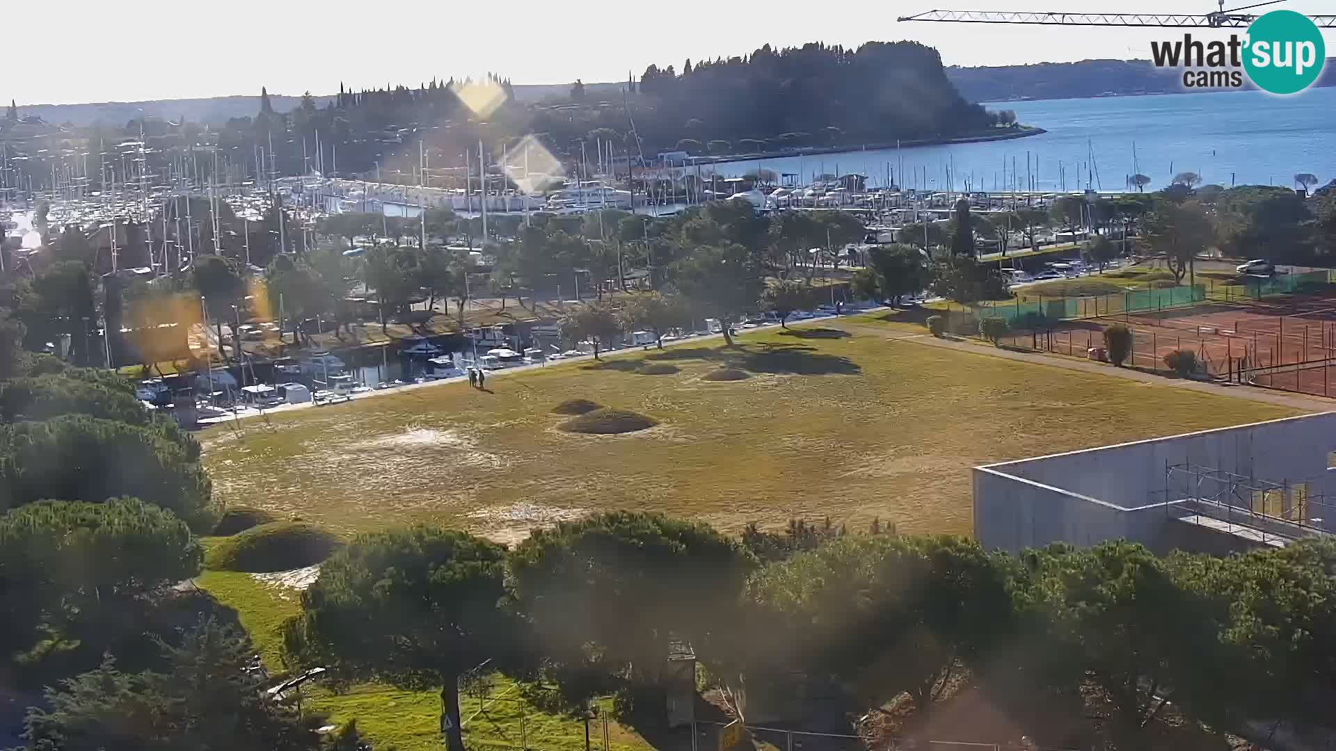 Portorož Live Webcam – view of the marina and tennis courts