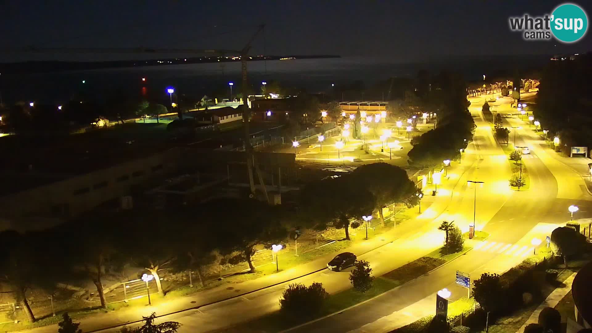 Portorož camera en vivo – vista del puerto deportivo y las canchas de tenis