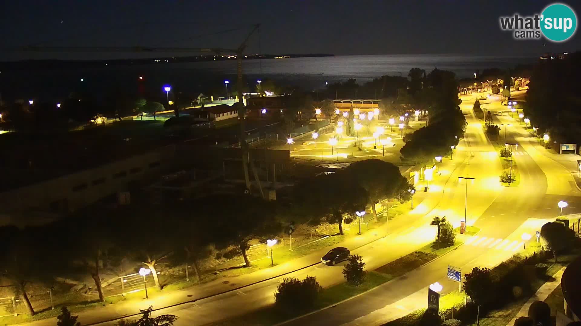 Portorož Live Webcam – vue sur la marina et les courts de tennis