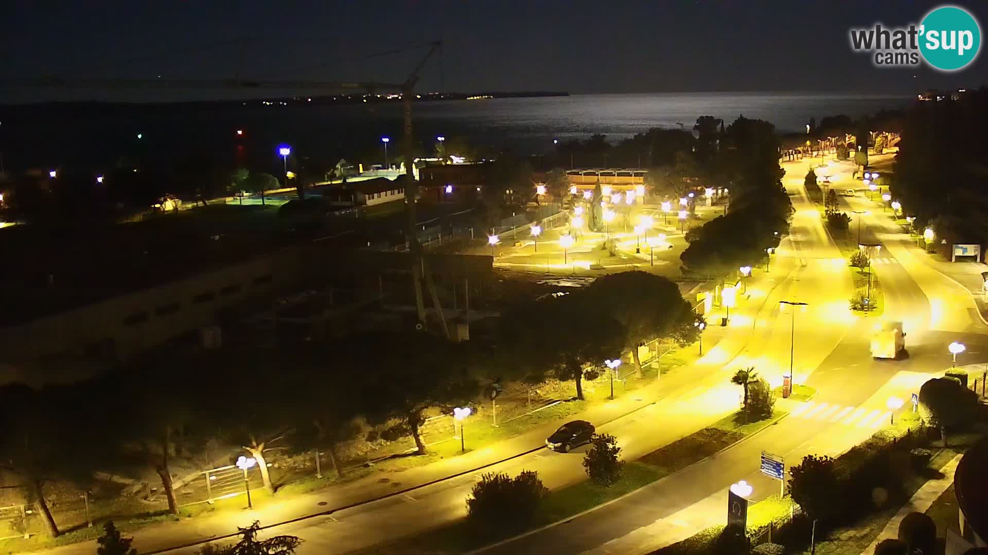 Portorož Live Webcam – vue sur la marina et les courts de tennis