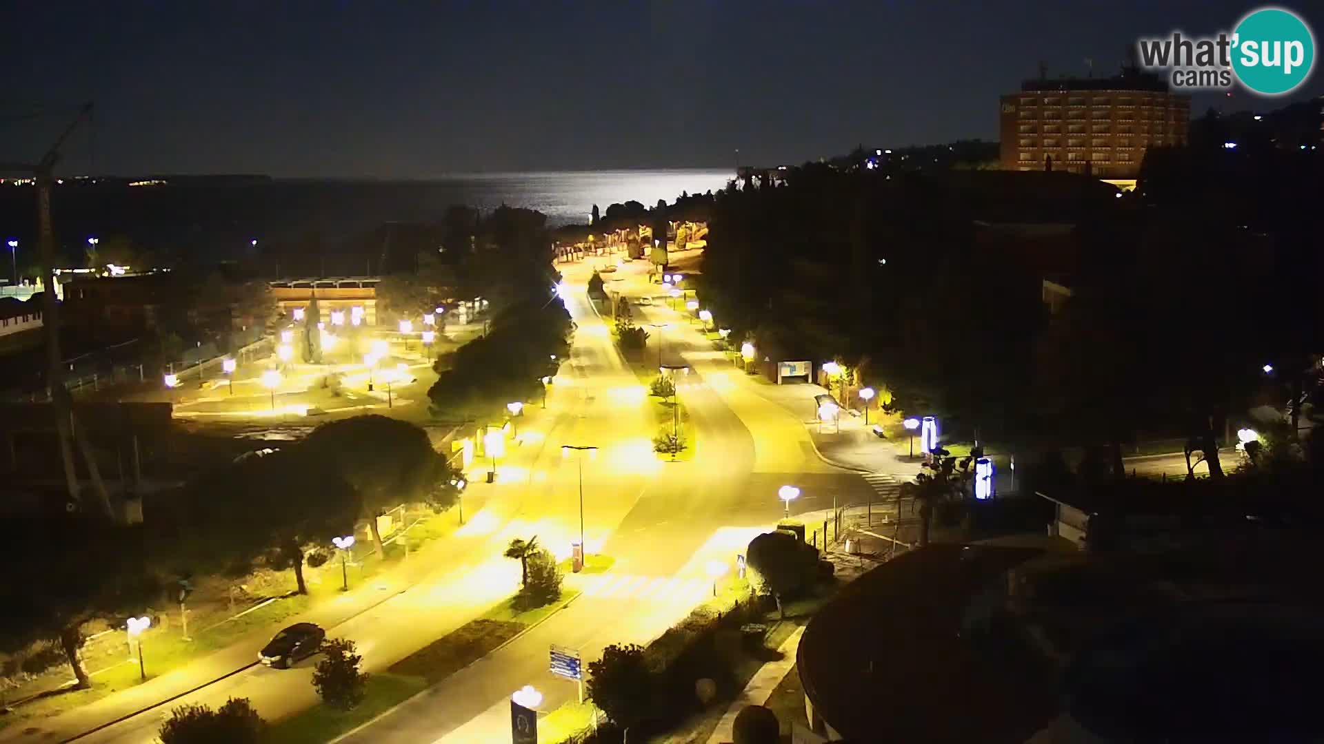 Portorož Live Webcam – view of the marina and tennis courts