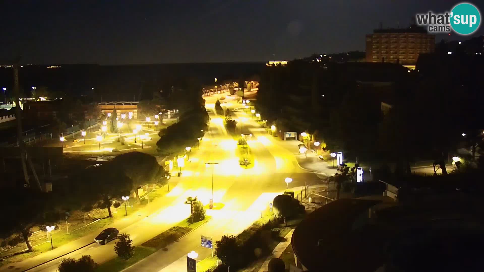 Portorož Live Webcam – vue sur la marina et les courts de tennis