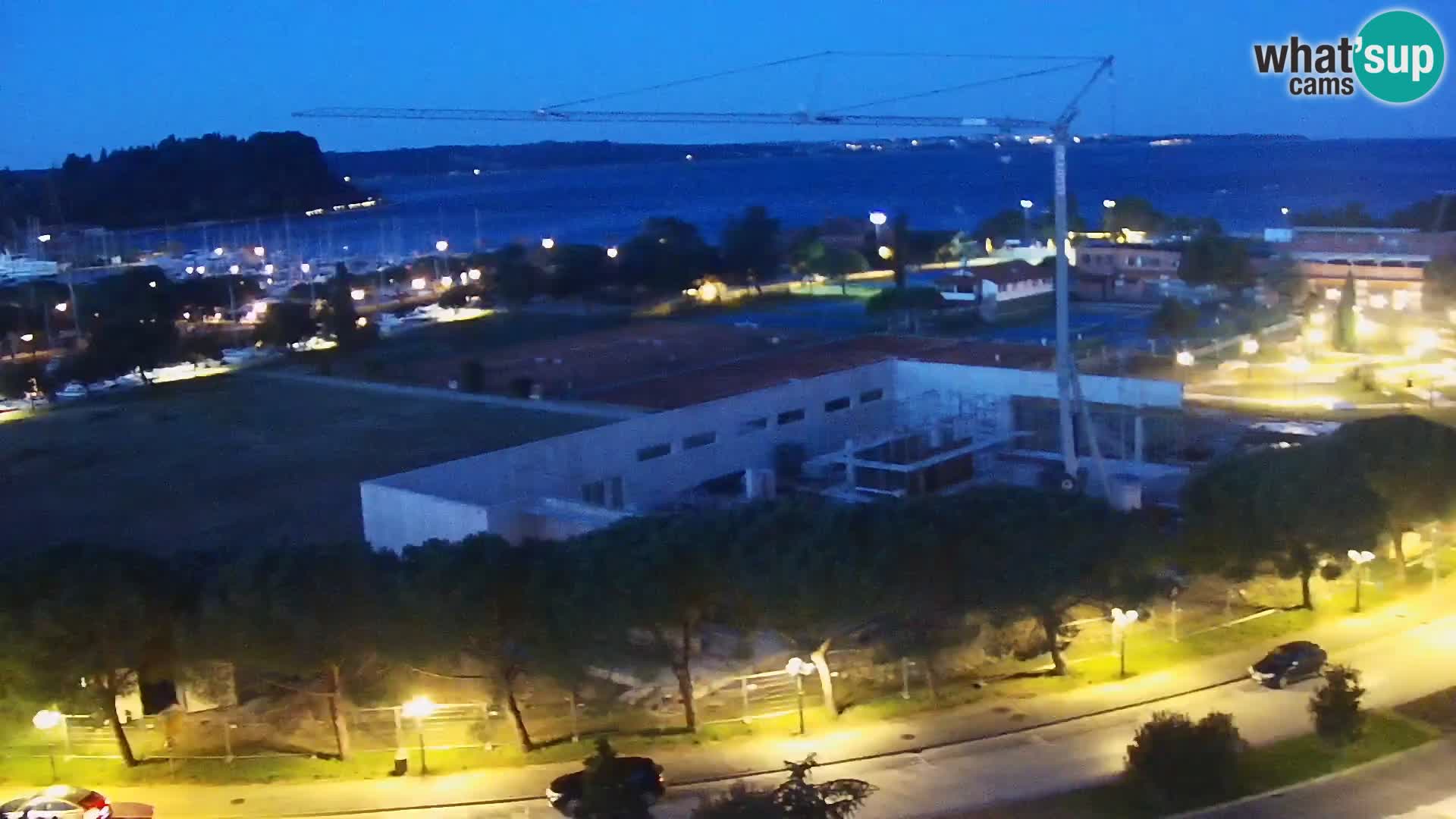 Portorož Live Webcam – view of the marina and tennis courts