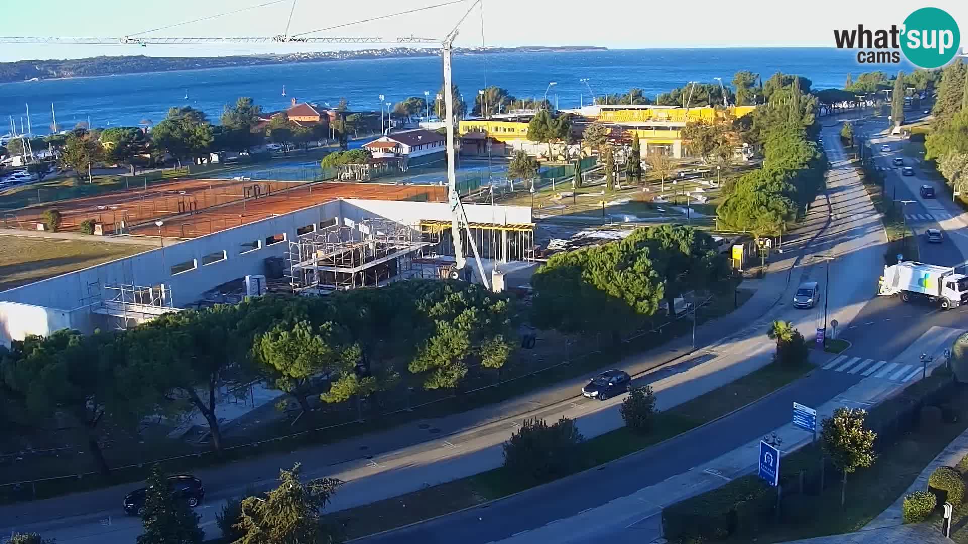 Portorož Live Webcam – view of the marina and tennis courts