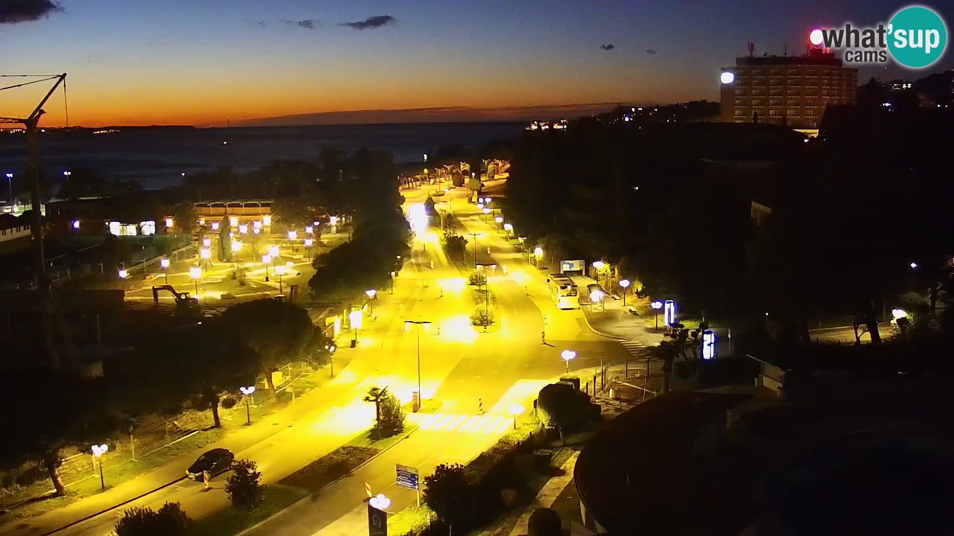 Portorož Live Webcam – view of the marina and tennis courts