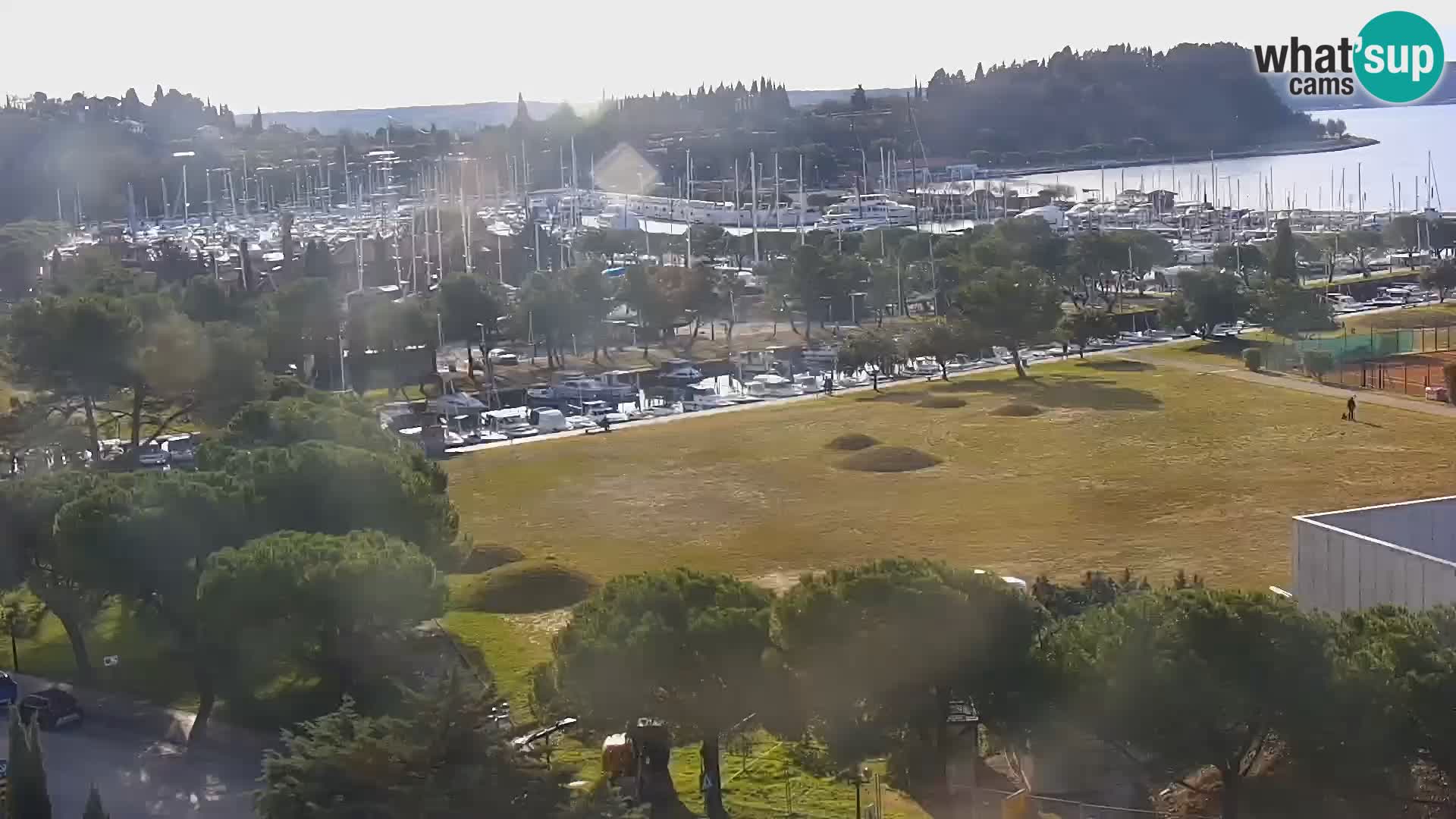 Portorož Live Webcam – view of the marina and tennis courts