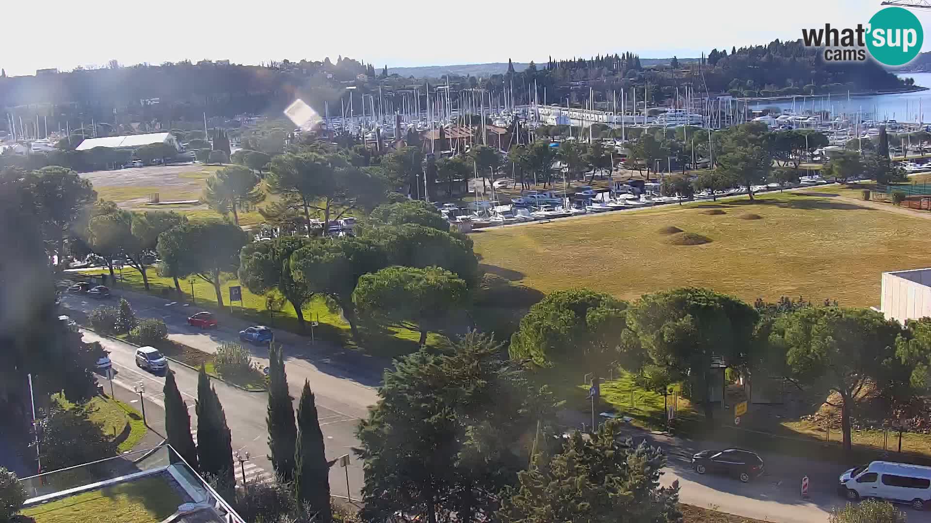 Portorož Live Webcam – view of the marina and tennis courts