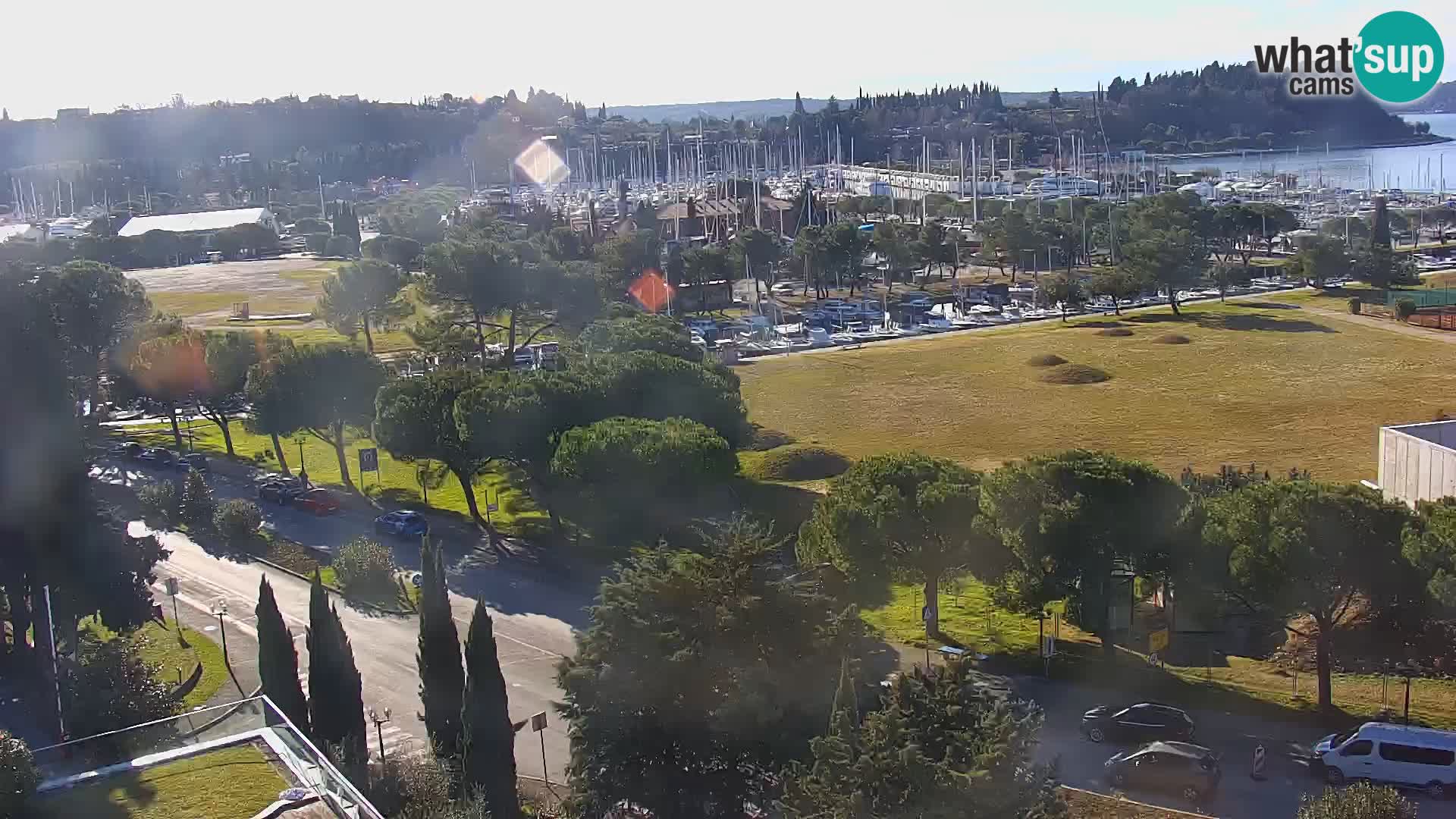 Portorož Live Webcam – view of the marina and tennis courts