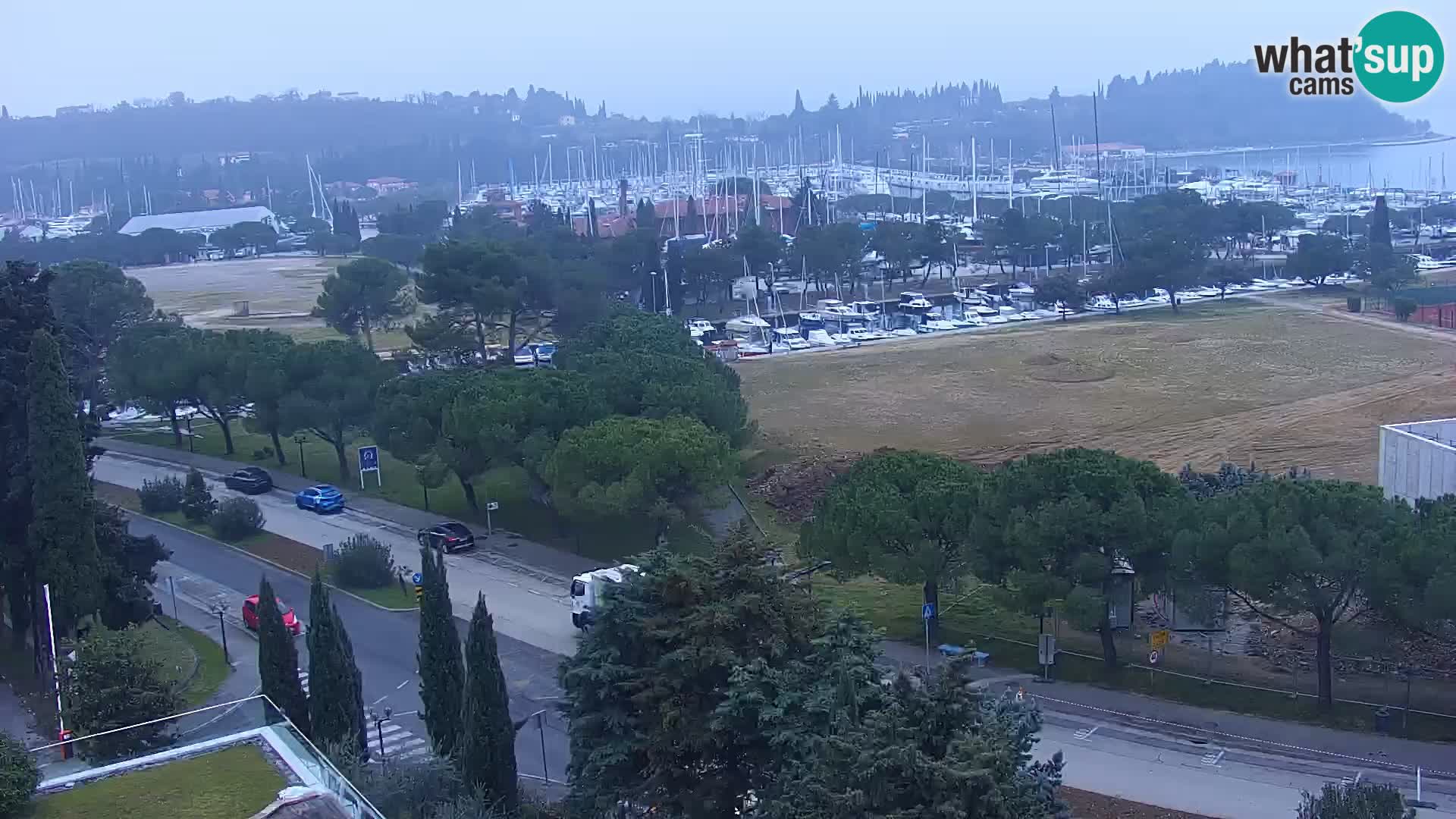 Portorose Live Webcam – vista sulla marina e i campi da tennis