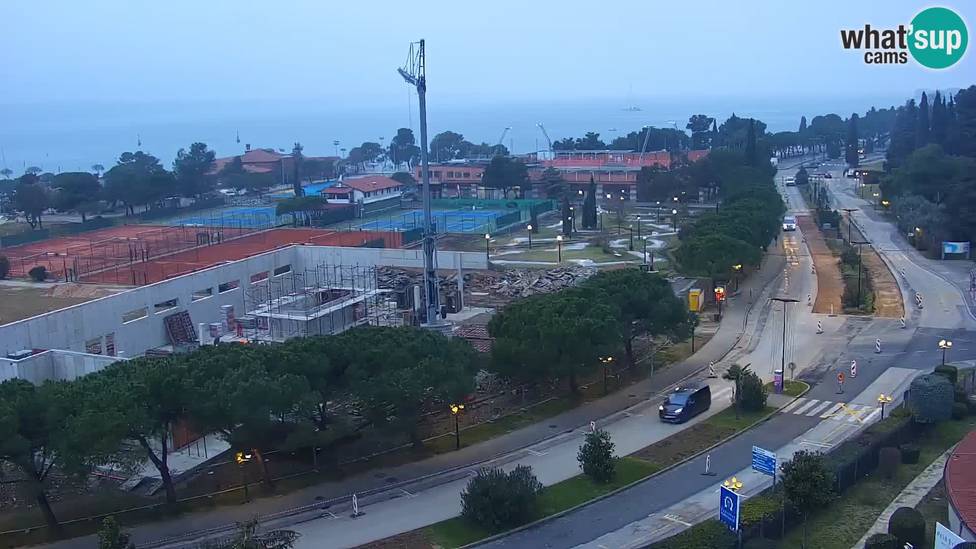 Portorose Live Webcam – vista sulla marina e i campi da tennis