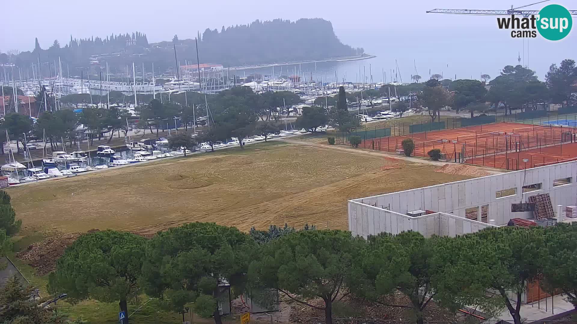 Portorose Live Webcam – vista sulla marina e i campi da tennis