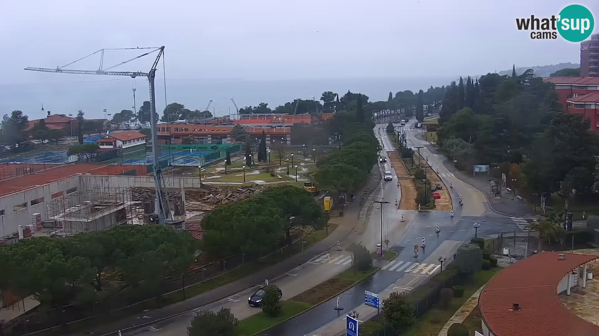 Portorose Live Webcam – vista sulla marina e i campi da tennis