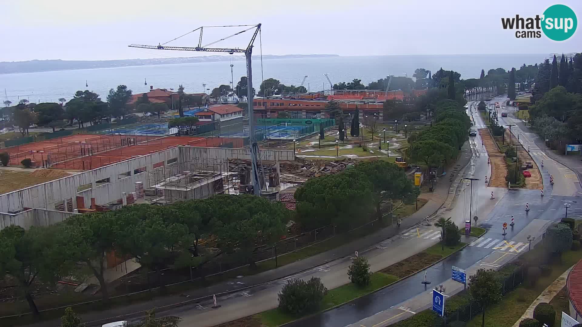 Portorose Live Webcam – vista sulla marina e i campi da tennis