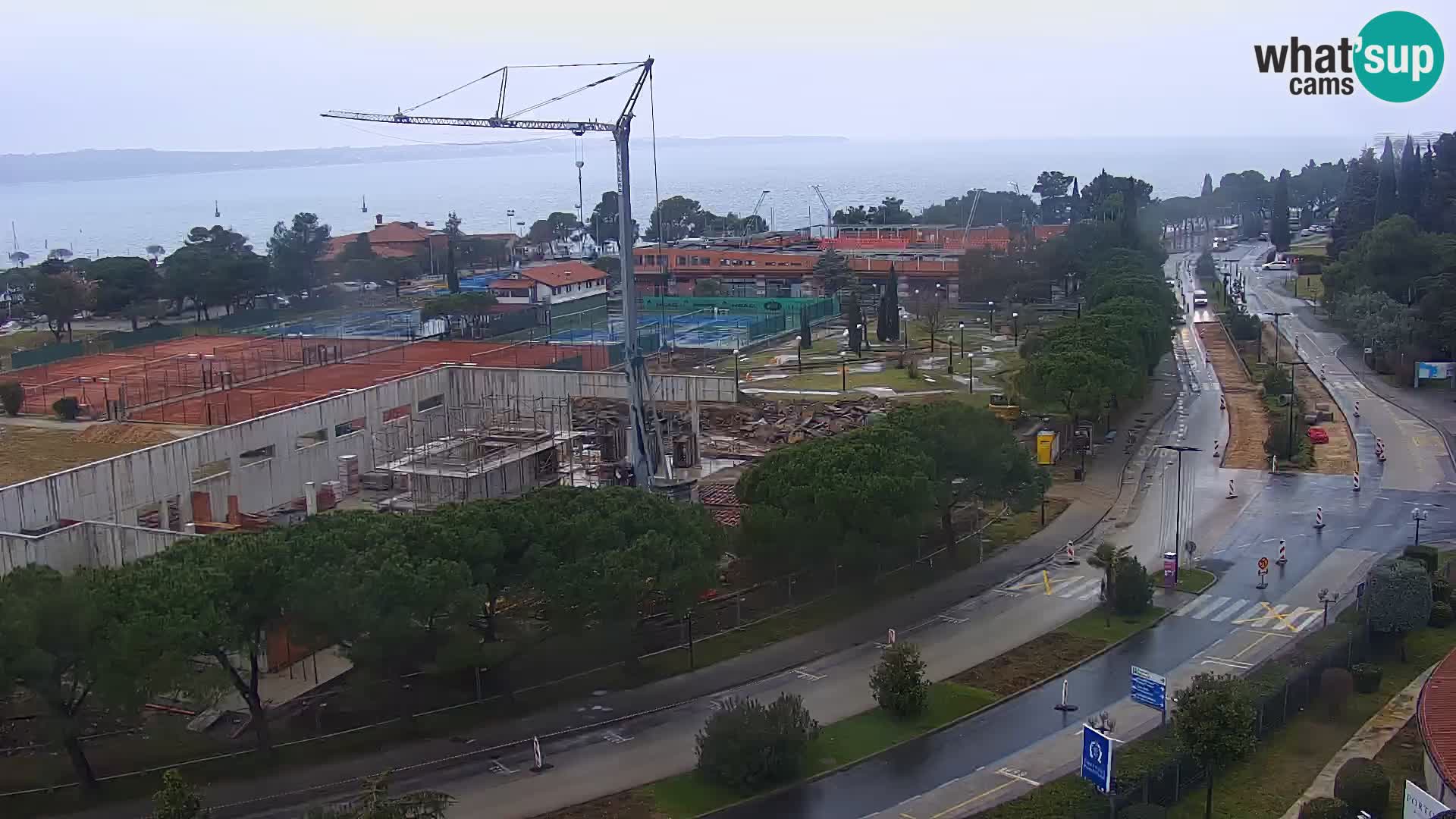 Portorose Live Webcam – vista sulla marina e i campi da tennis