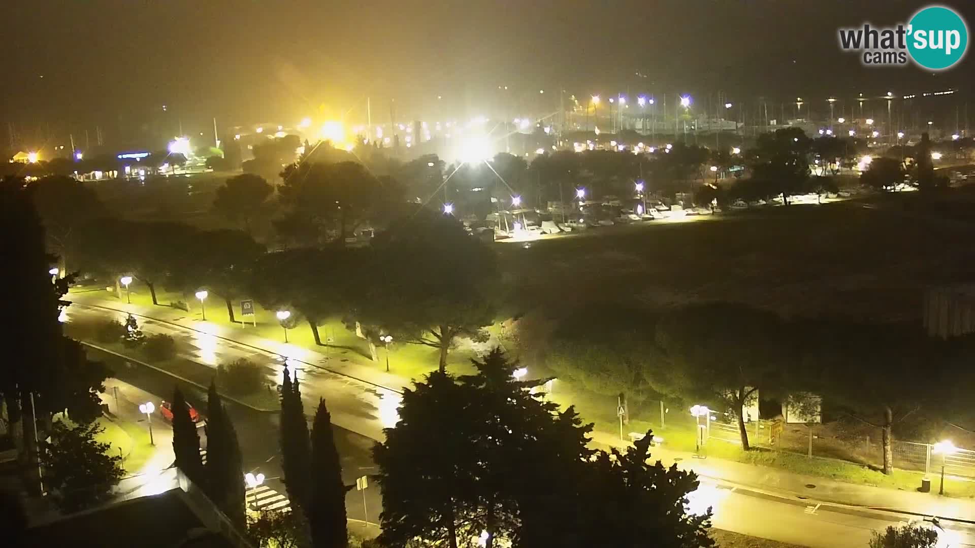 Portorož Live Webcam – view of the marina and tennis courts