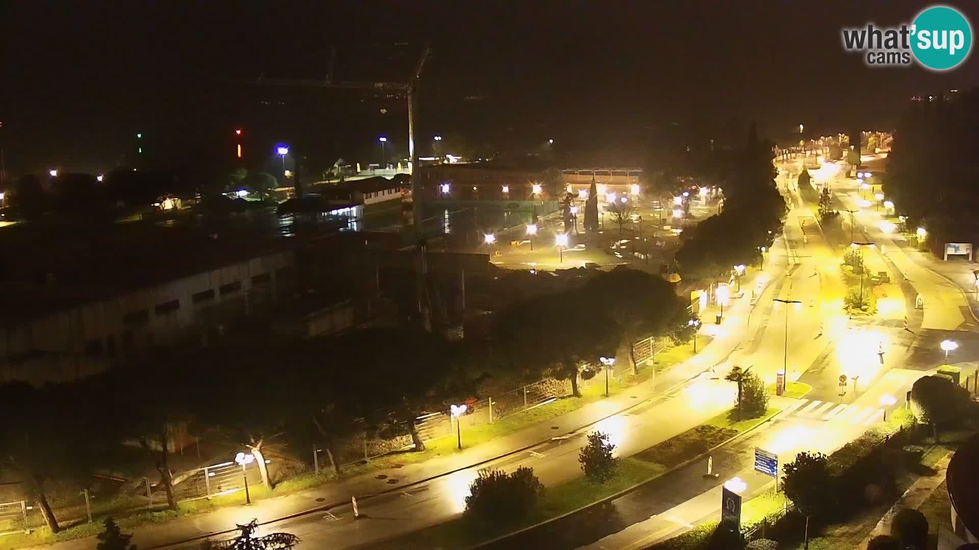 Portorož Live Webcam – view of the marina and tennis courts