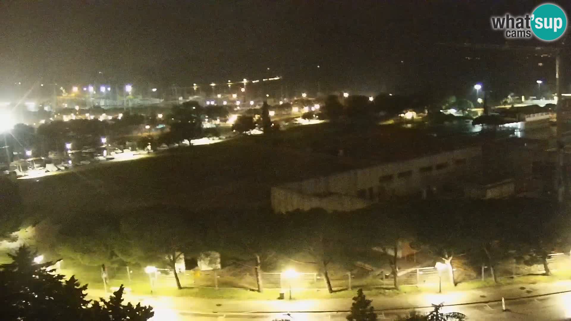 Portorož Webcam – Blick auf den Yachthafen und die Tennisplätze