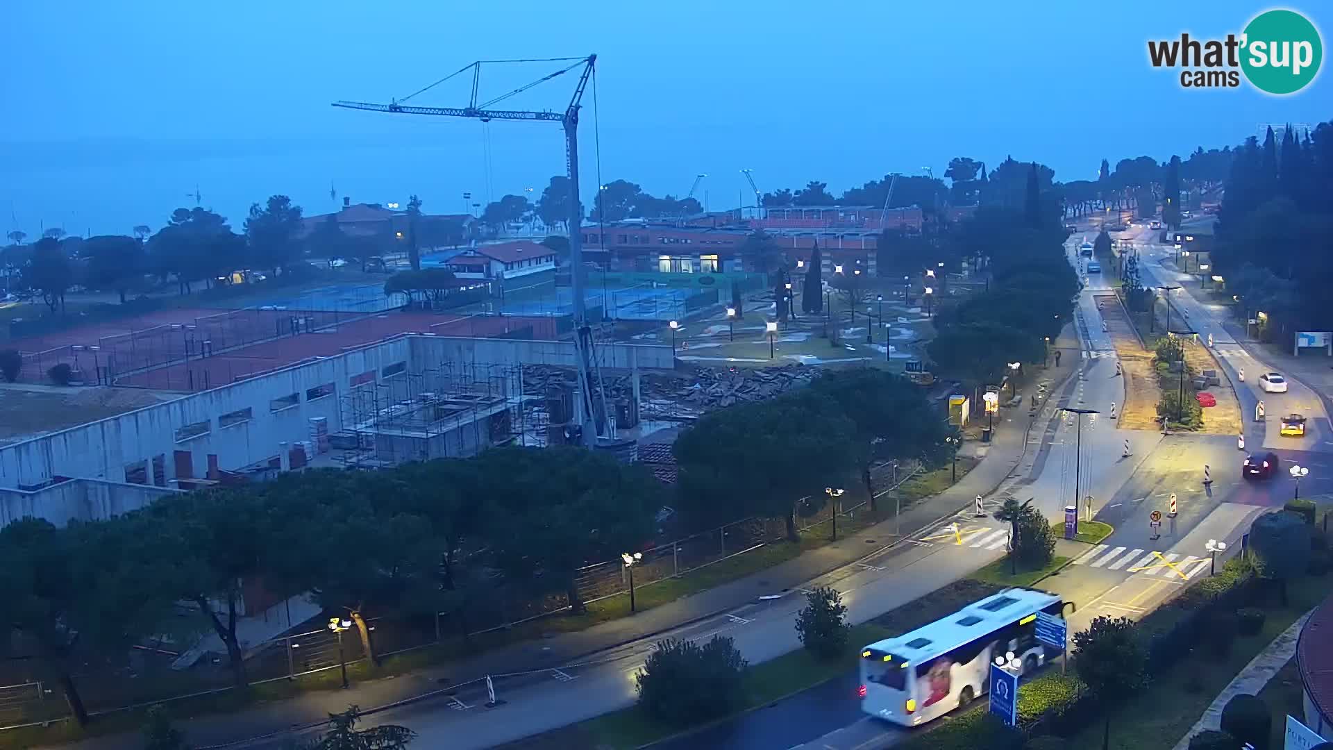 Portorož Live Webcam – view of the marina and tennis courts