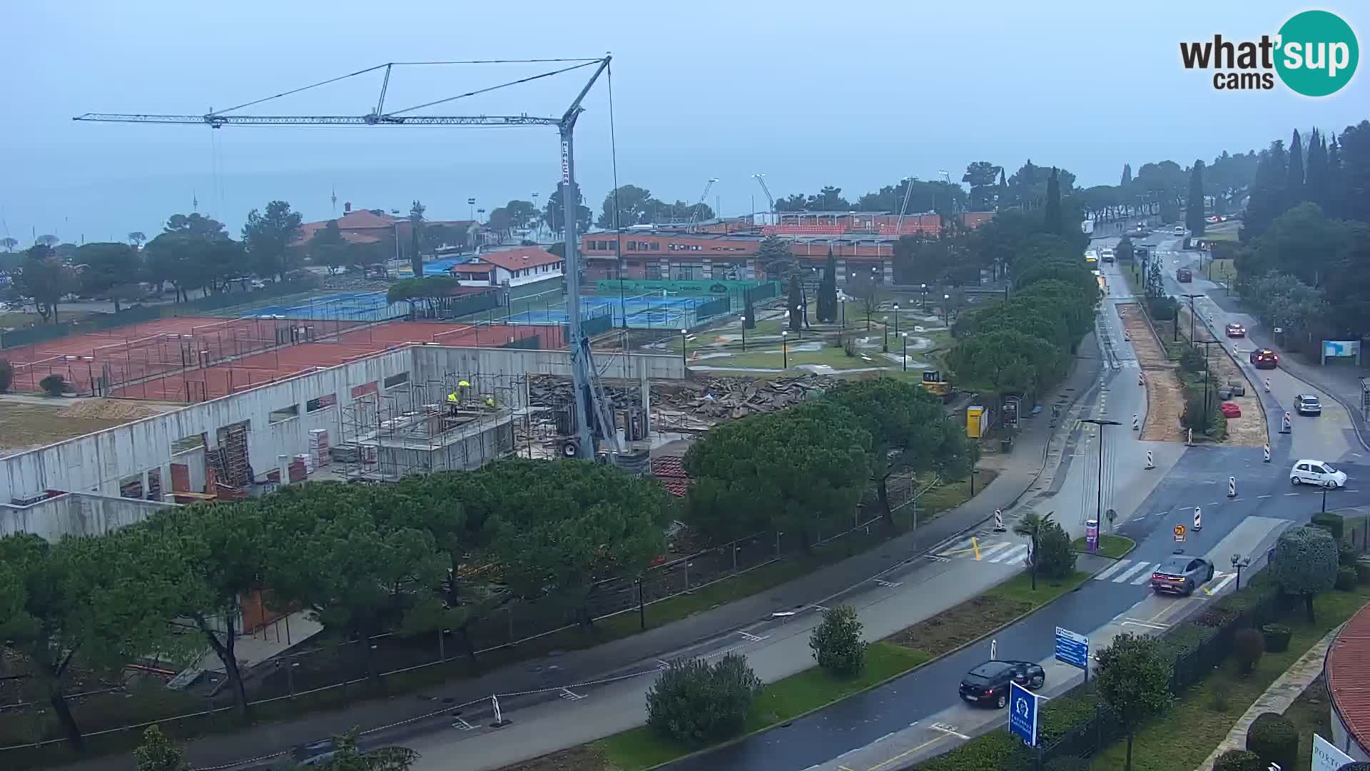 Portorose Live Webcam – vista sulla marina e i campi da tennis