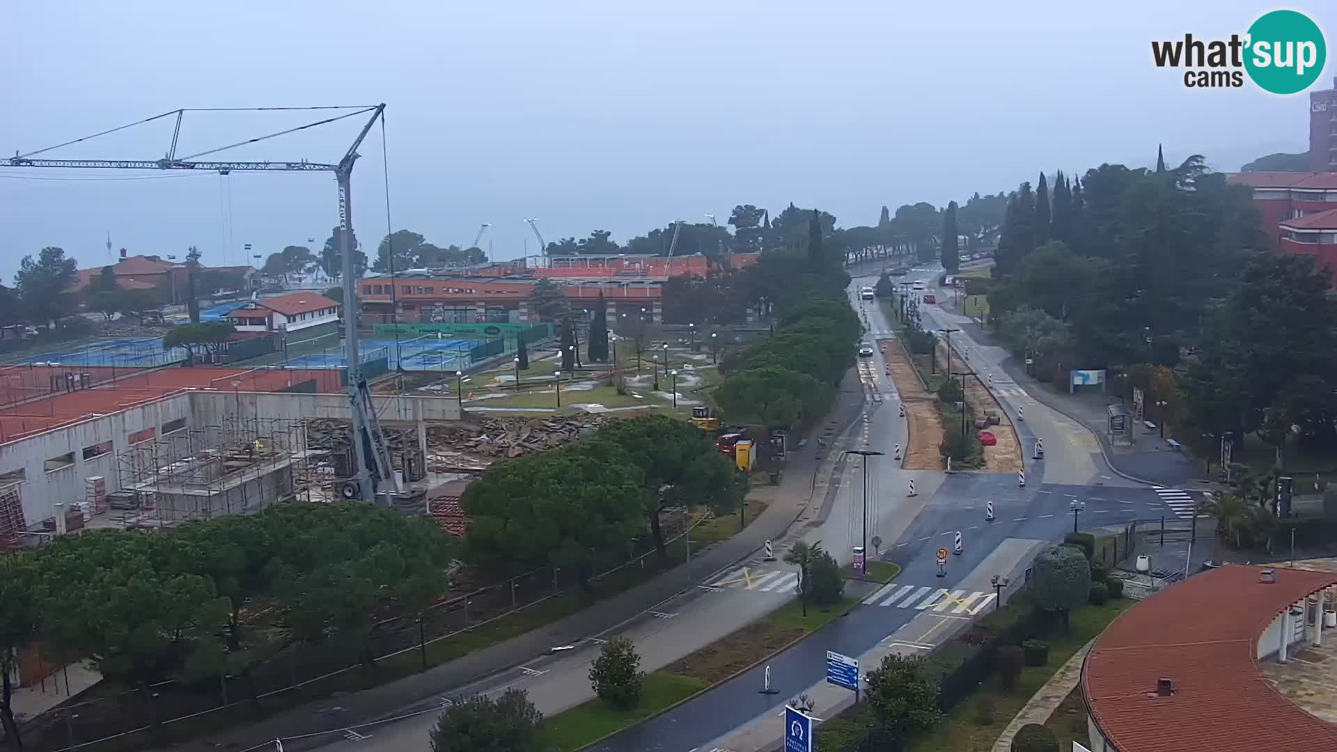 Portorose Live Webcam – vista sulla marina e i campi da tennis