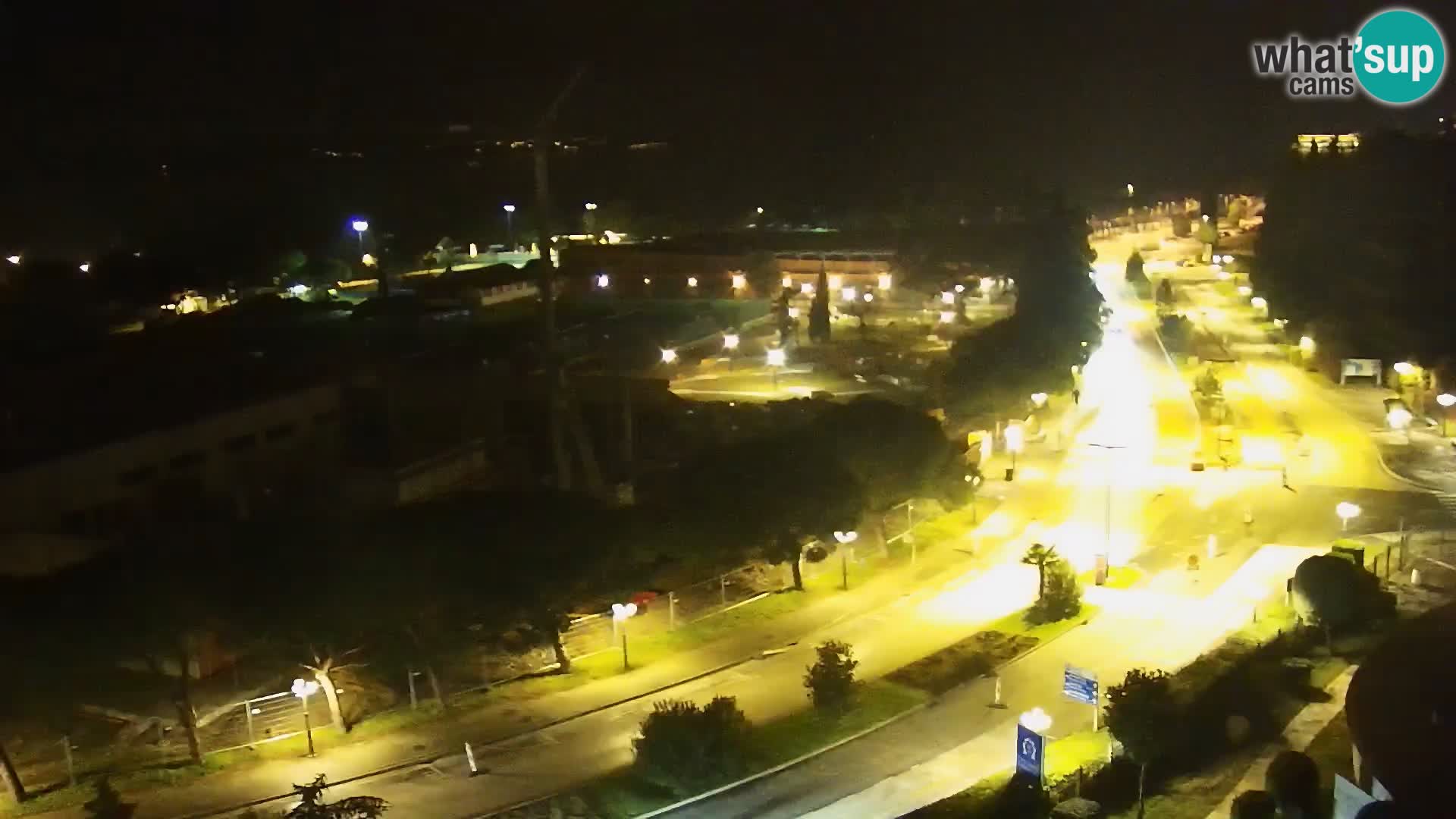 Portorož Live Webcam – vue sur la marina et les courts de tennis